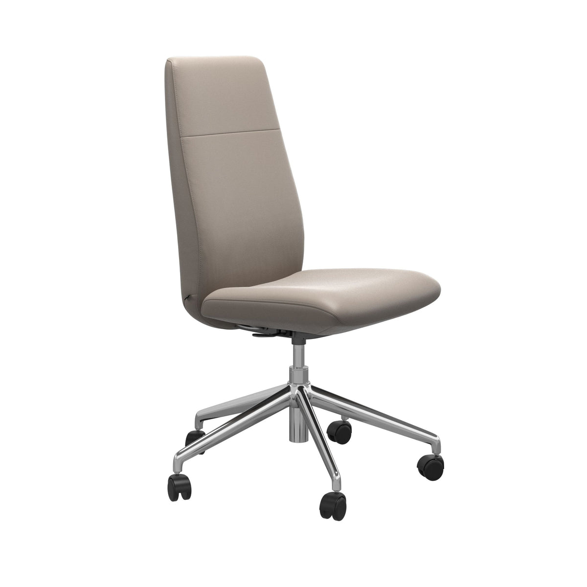 Stressless Chilli kontorstol høj ryg i Paloma Dark Mushroom