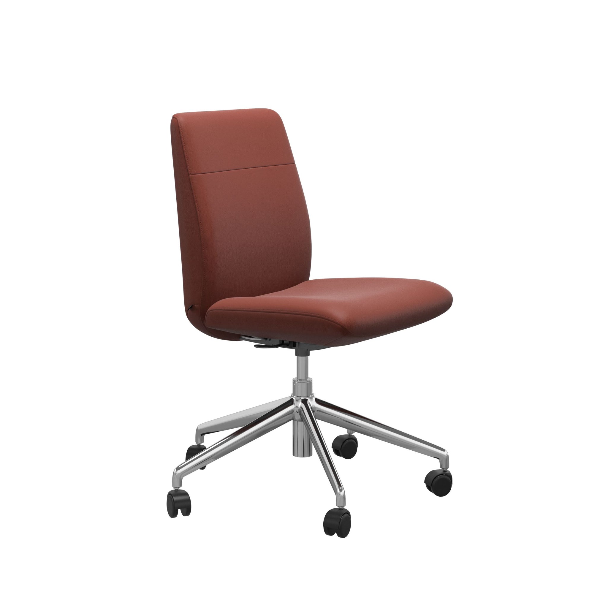 Stressless Chilli kontorstol lav ryg i Paloma Dark Henna