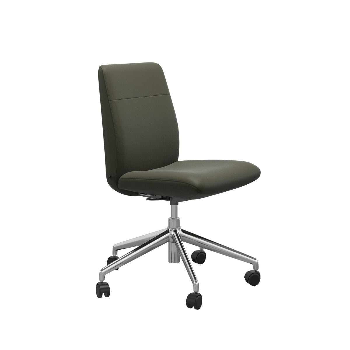 Stressless Chilli kontorstol lav ryg i Paloma Dark Olive