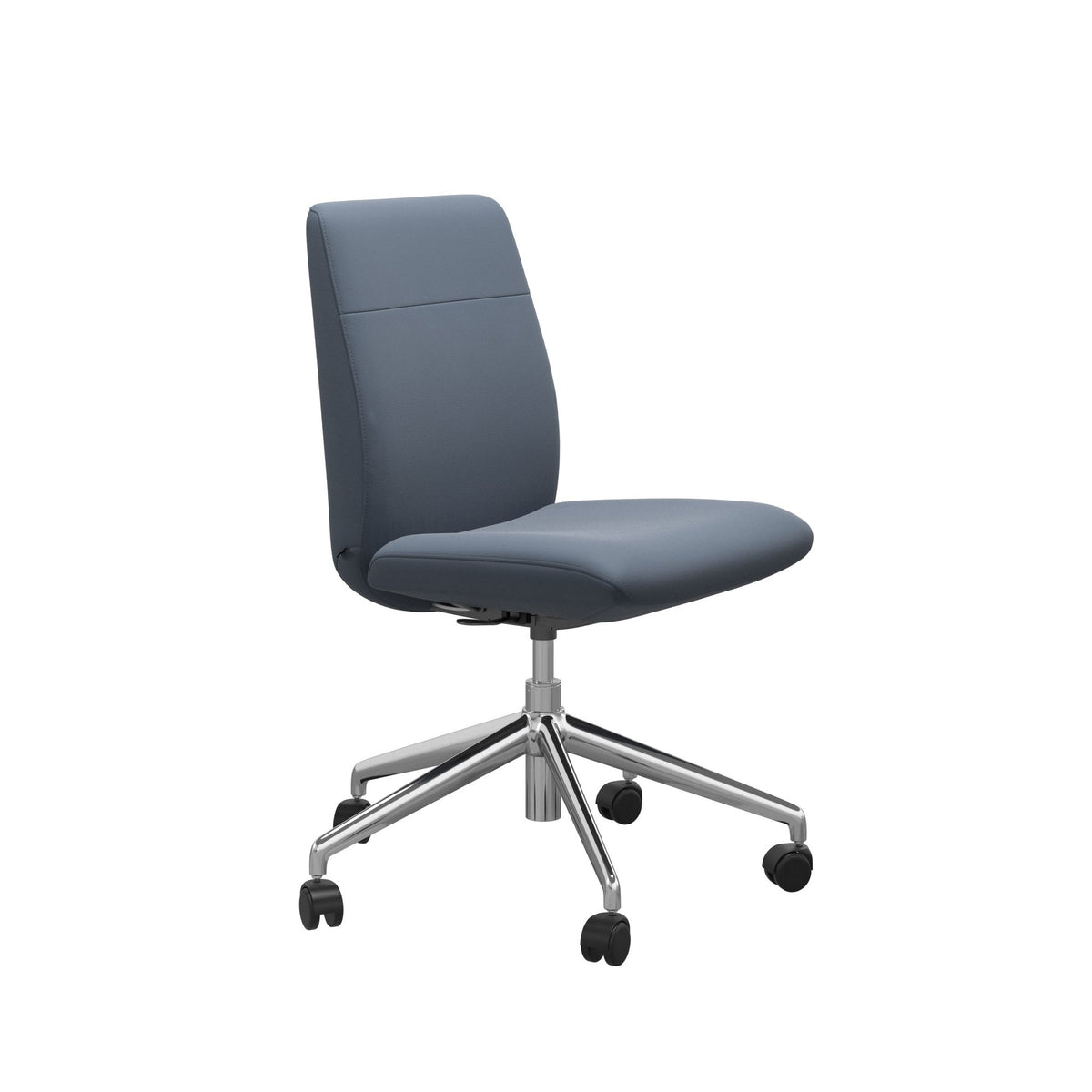 Stressless Chilli kontorstol lav ryg i Paloma Sparrow Blue