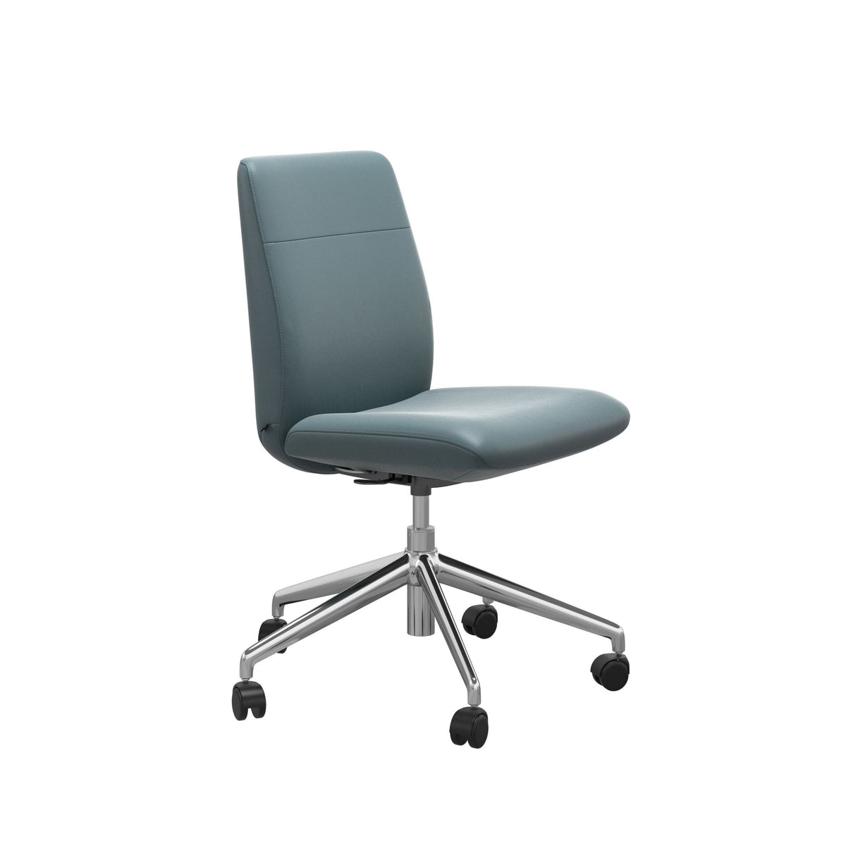 Stressless Chilli kontorstol lav ryg i Paloma Teal Blue