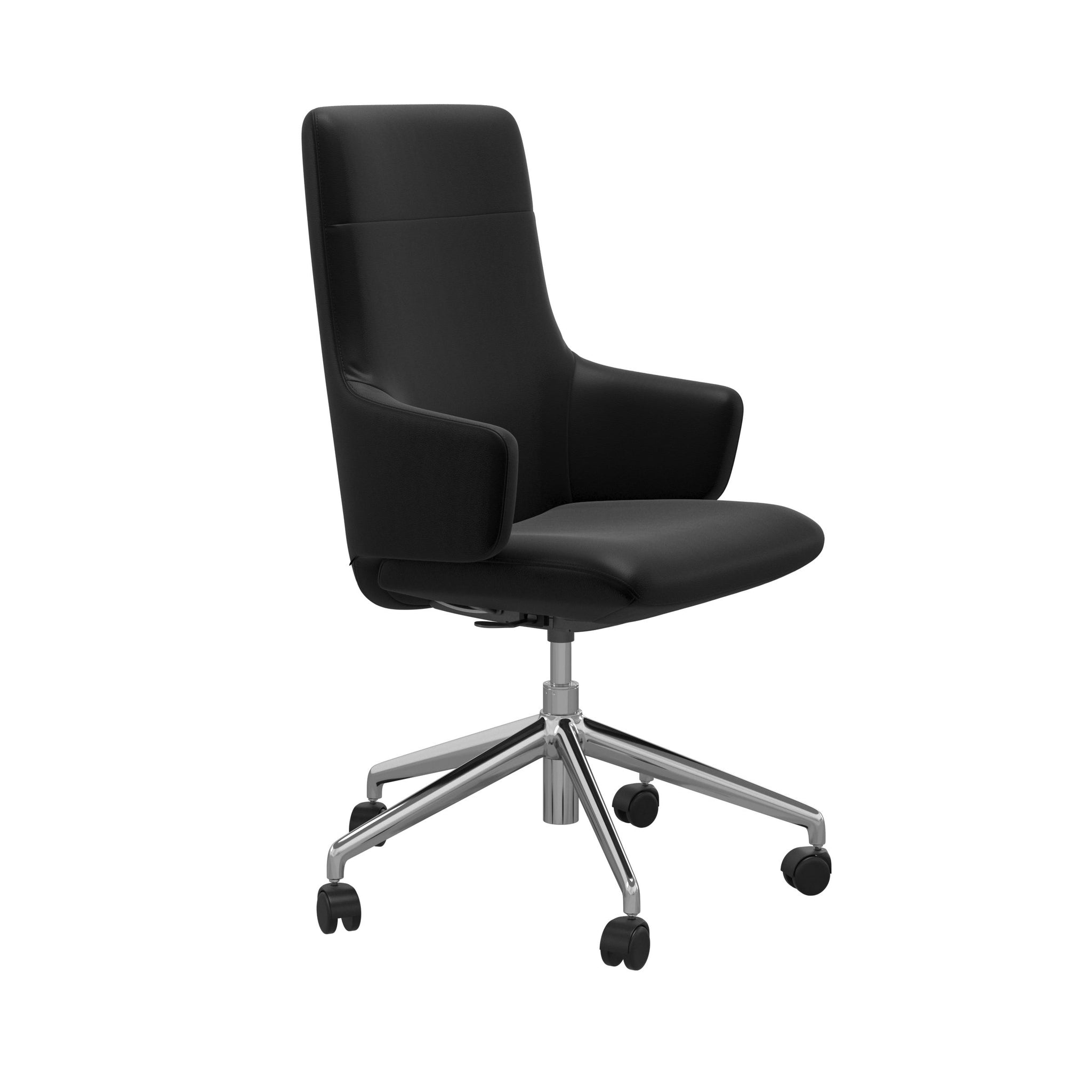 Stressless Chilli kontorstol m. armlæn høj ryg i Batick Black