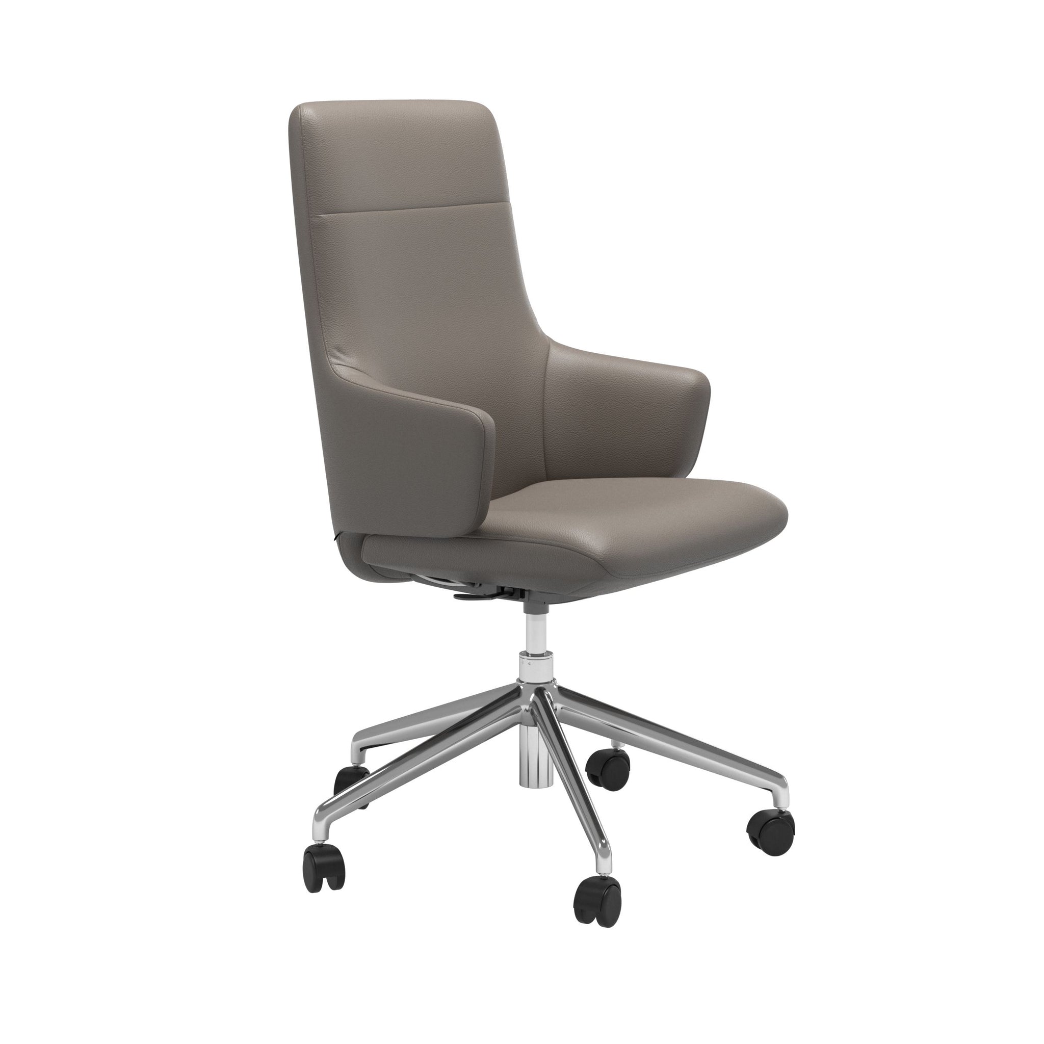 Stressless Chilli kontorstol m. armlæn høj ryg i Velaro Grey
