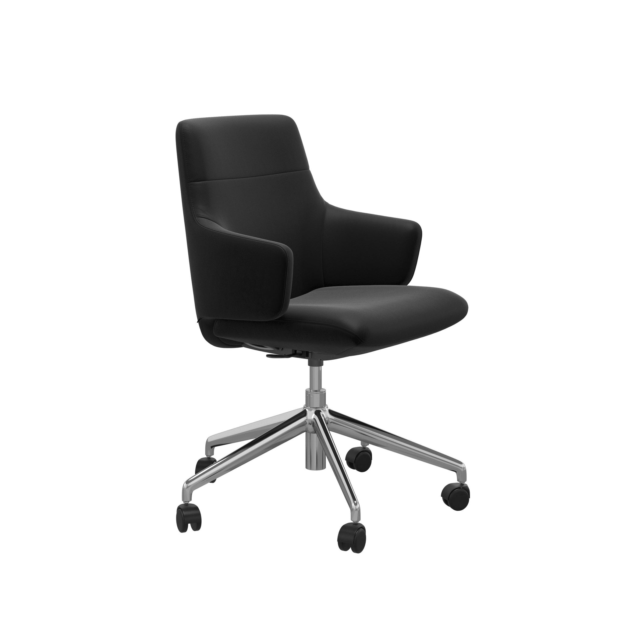Stressless Chilli kontorstol m. armlæn lav ryg i Paloma Black