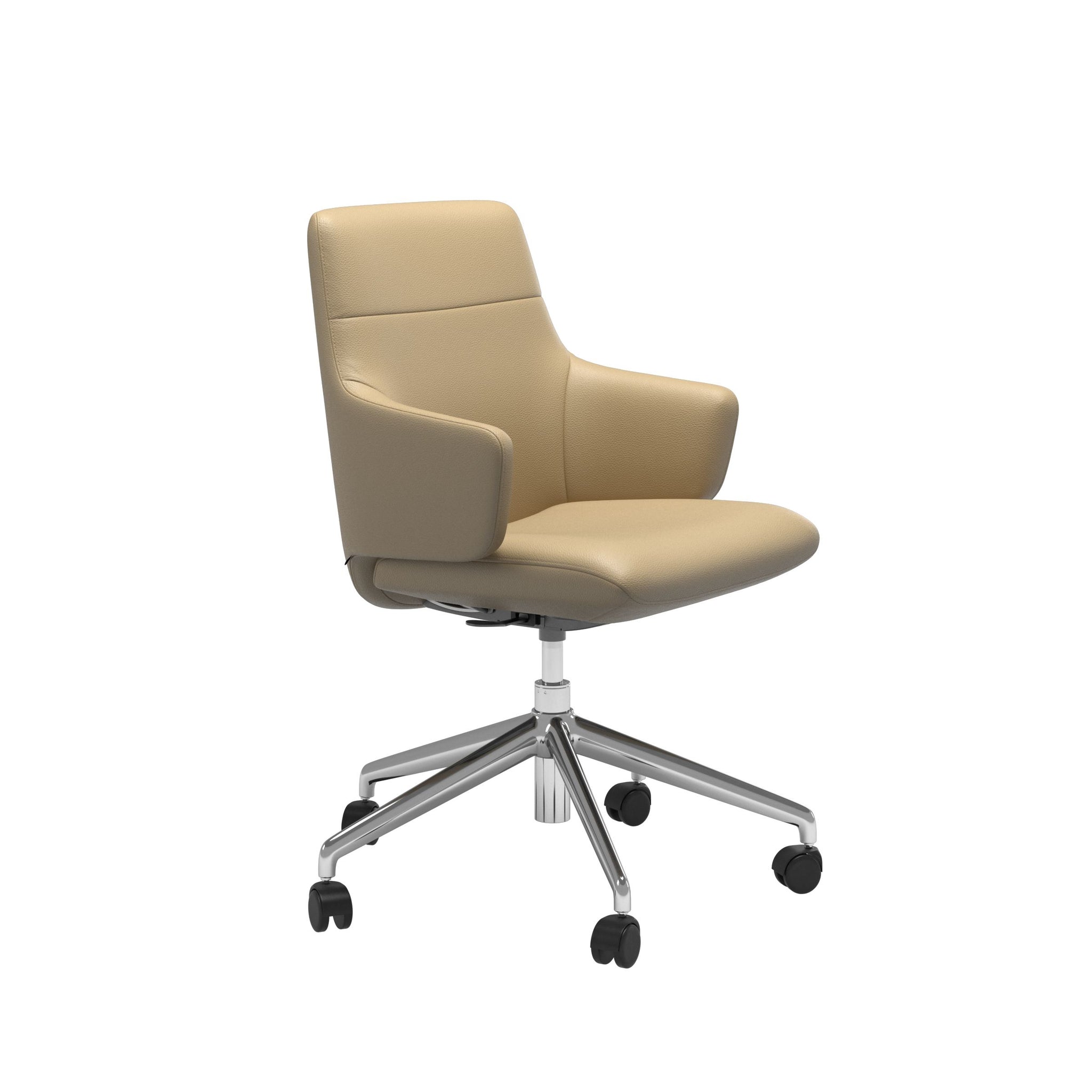Stressless Chilli kontorstol m. armlæn lav ryg i Velaro Beige