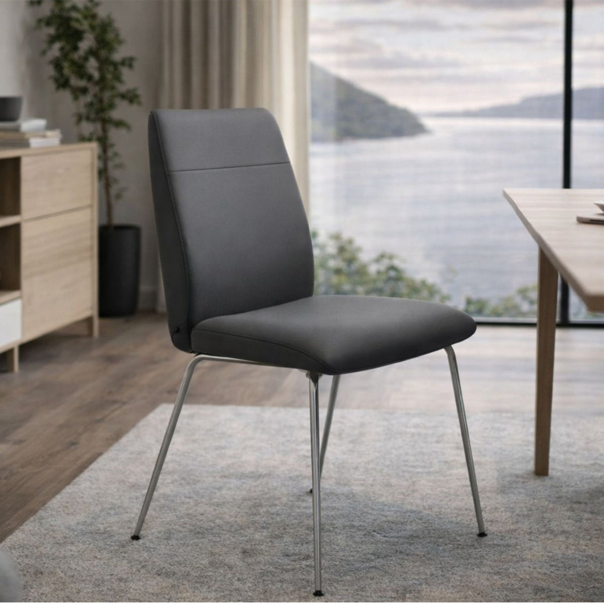 Stressless Chilli spisebordsstol - D300 stel lav ryg i Batick Grey i spisestue