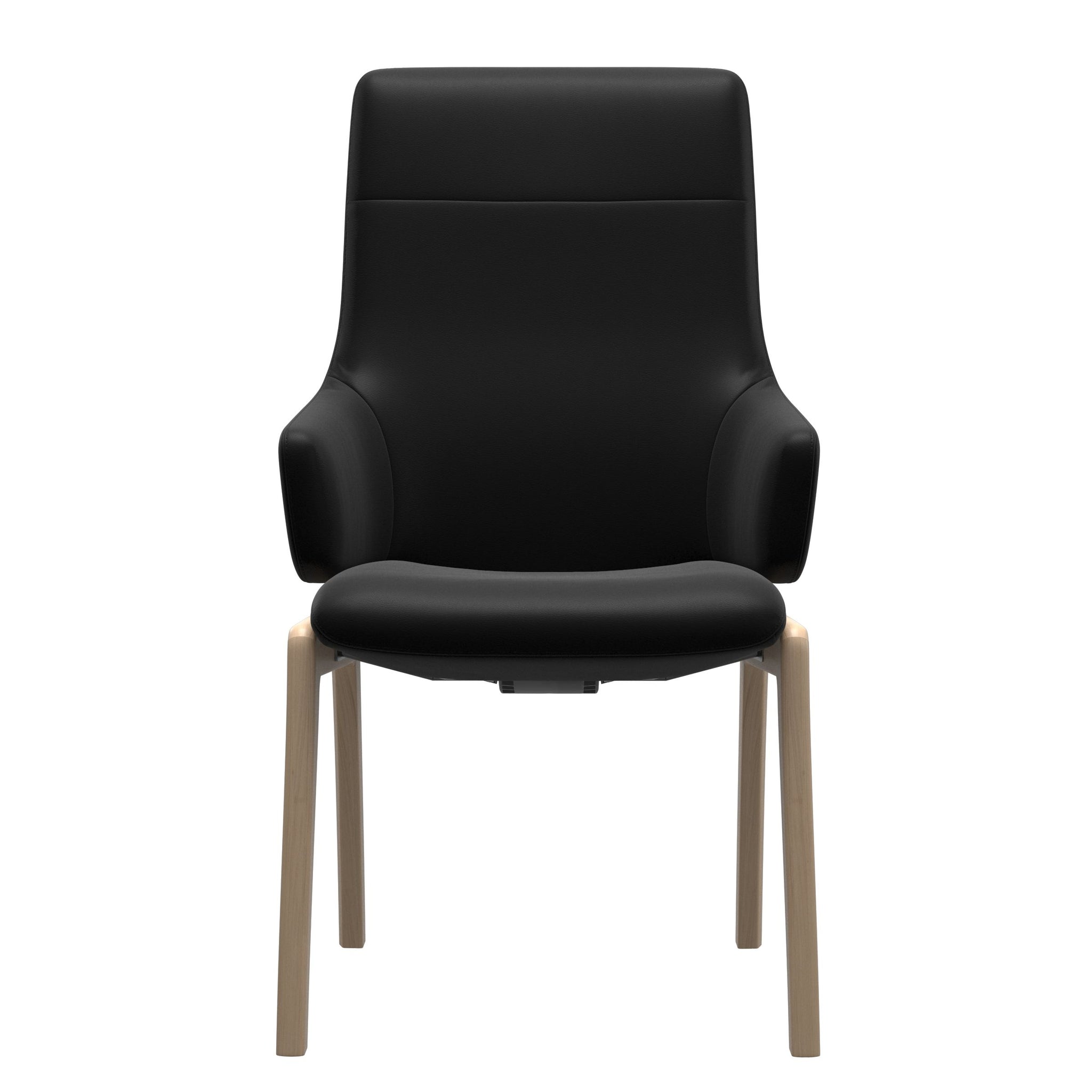 Stressless Chilli spisebordsstol m. armlæn - D100 stel høj ryg i Batick Black