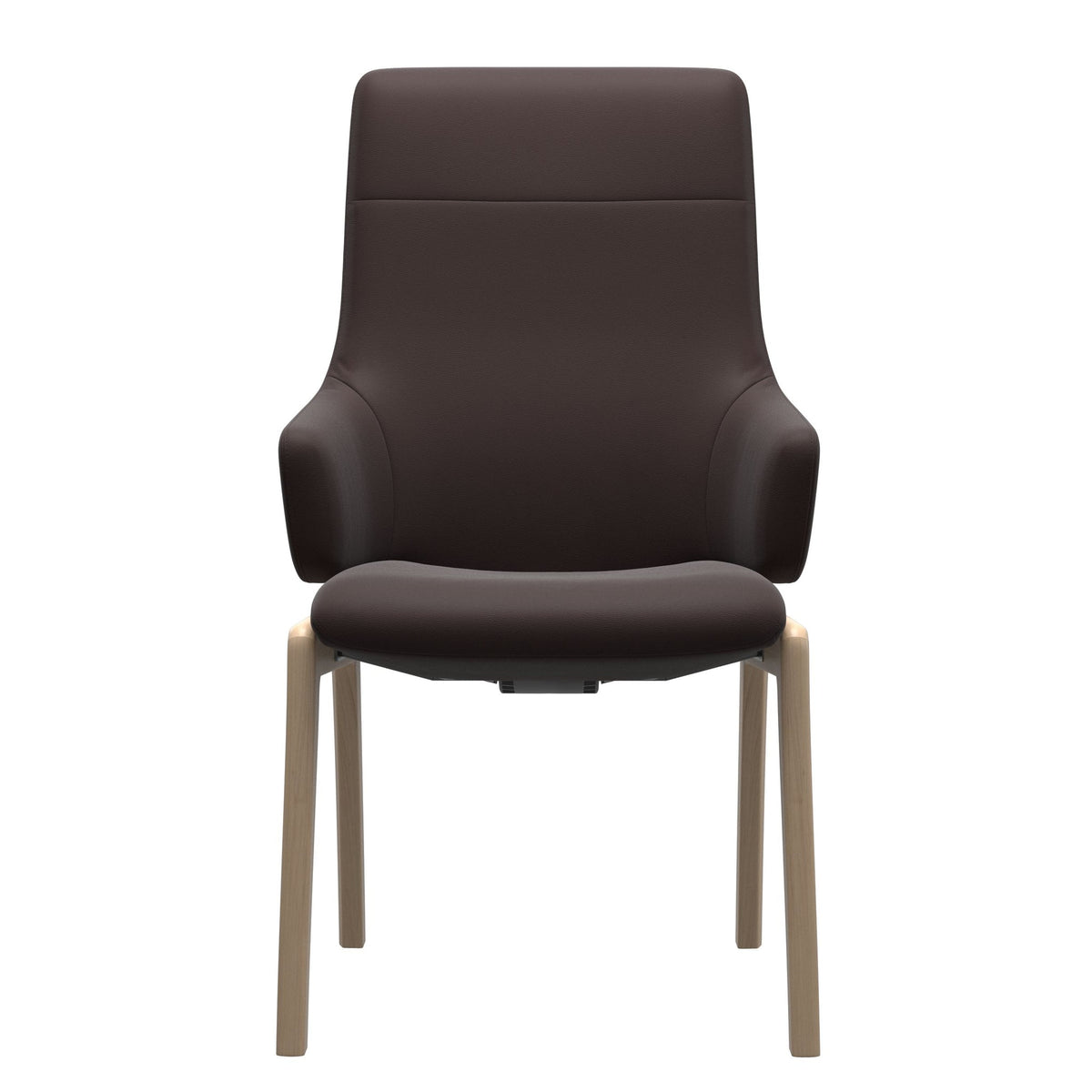 Stressless Chilli spisebordsstol m. armlæn - D100 stel høj ryg i Paloma Chocolate
