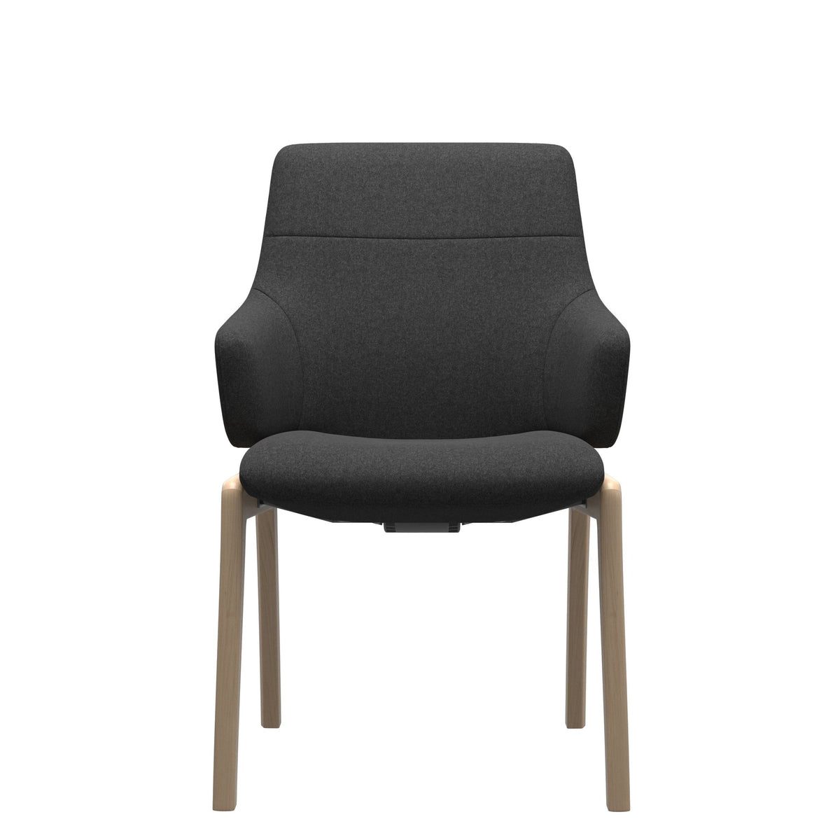 Stressless Chilli spisebordsstol m. armlæn - D100 stel lav ryg i Calido Dark Grey