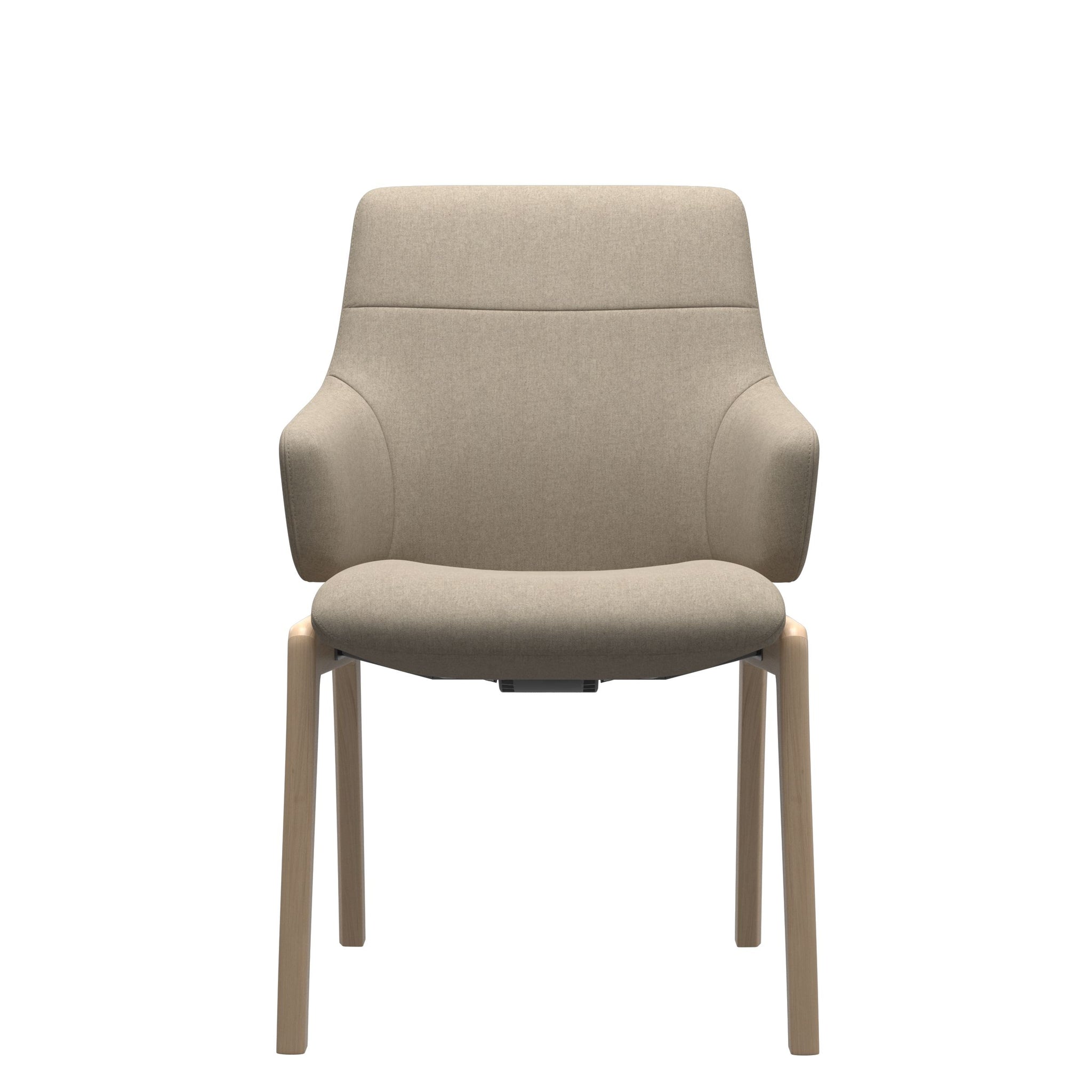 Stressless Chilli spisebordsstol m. armlæn - D100 stel lav ryg i Calido Light Beige