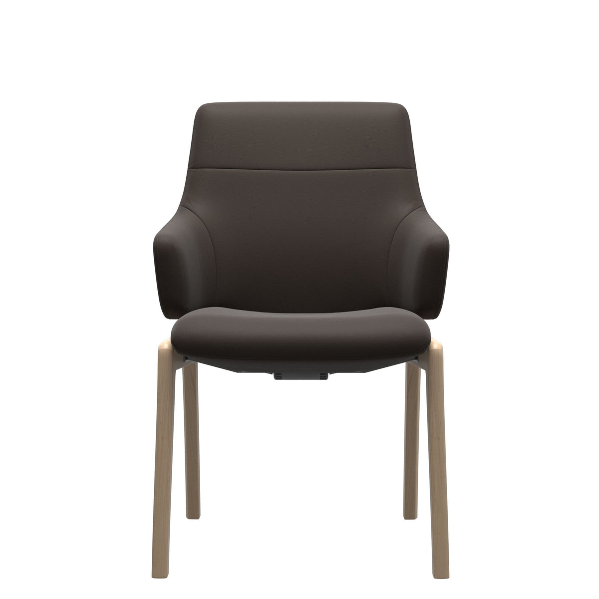 Stressless Chilli spisebordsstol m. armlæn - D100 stel lav ryg i Paloma Chestnut