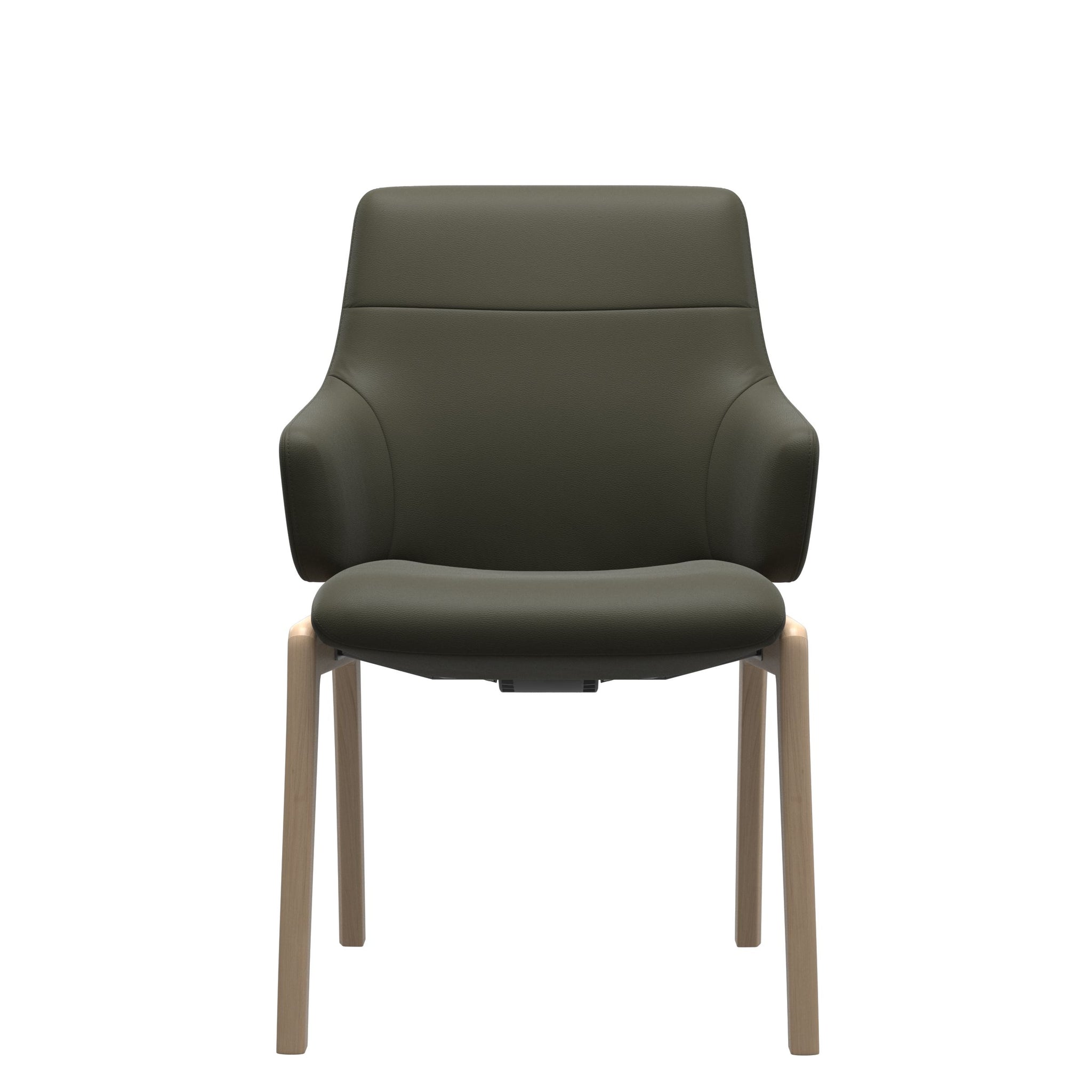 Stressless Chilli spisebordsstol m. armlæn - D100 stel lav ryg i Paloma Dark Olive