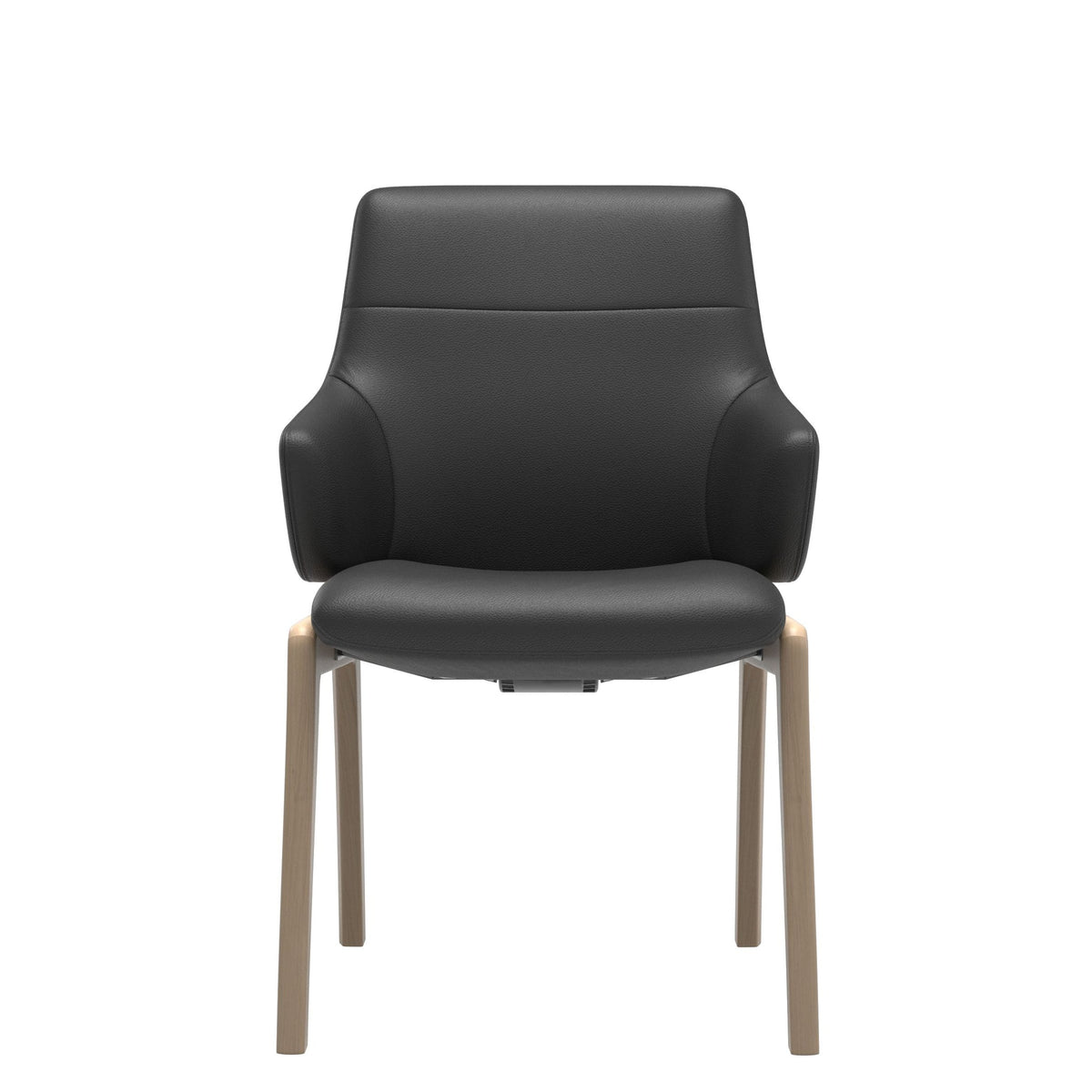 Stressless Chilli spisebordsstol m. armlæn - D100 stel lav ryg i Velaro Anthracite