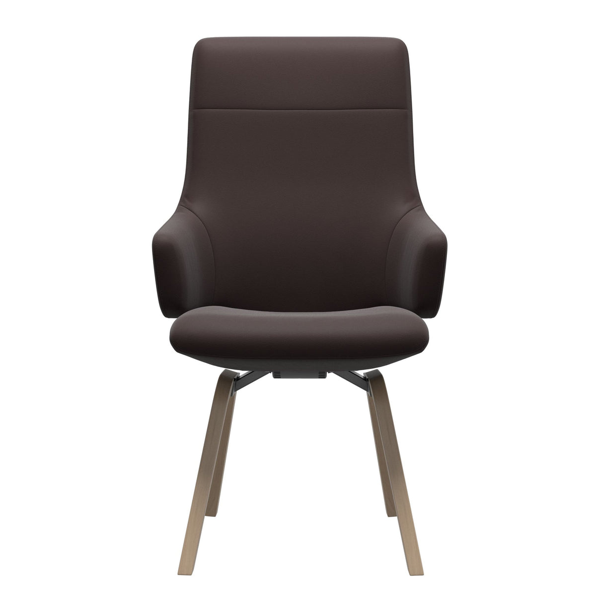 Stressless Chilli spisebordsstol m. armlæn - D200 stel høj ryg i Paloma Chocolate