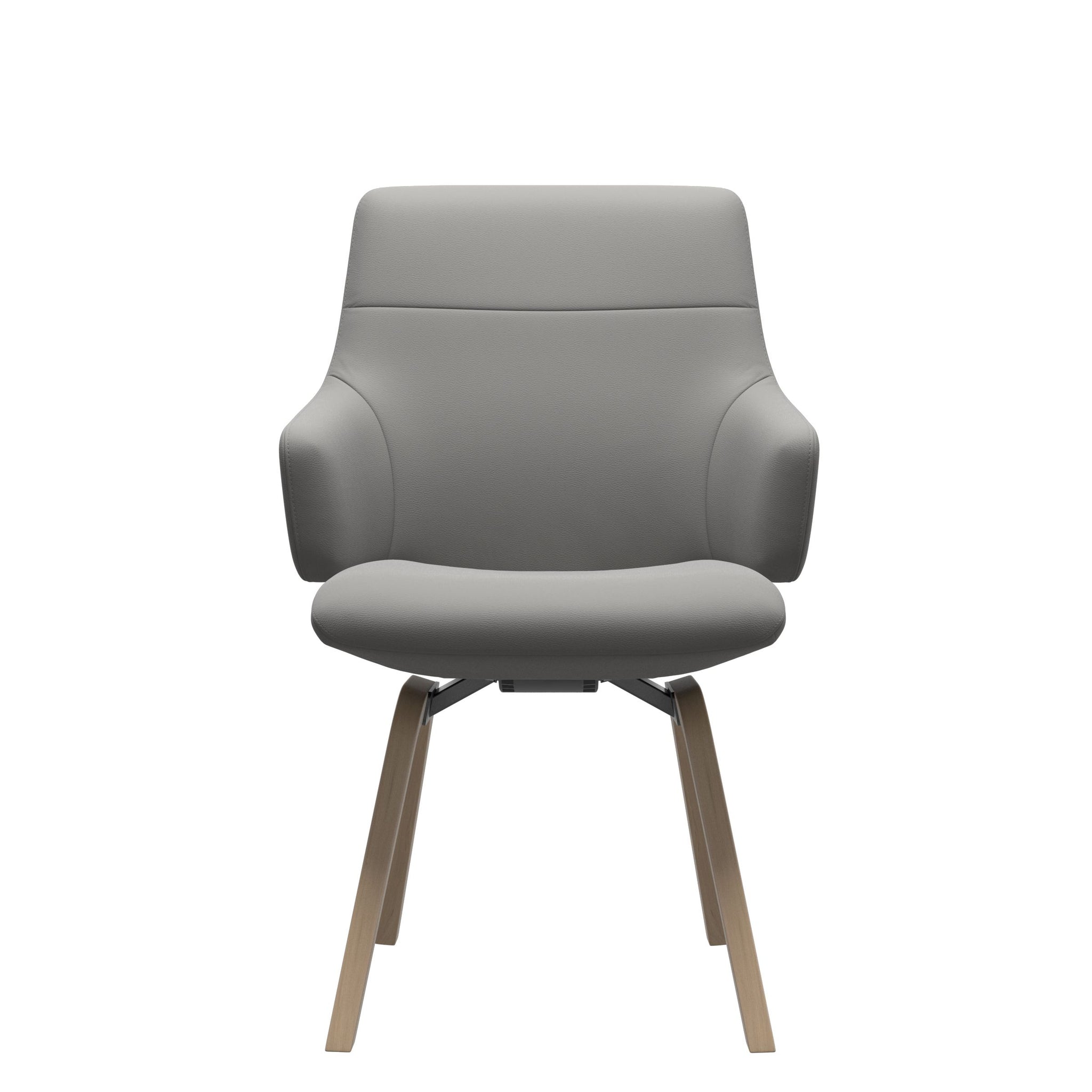 Stressless Chilli spisebordsstol m. armlæn - D200 stel lav ryg i Paloma Silver Grey