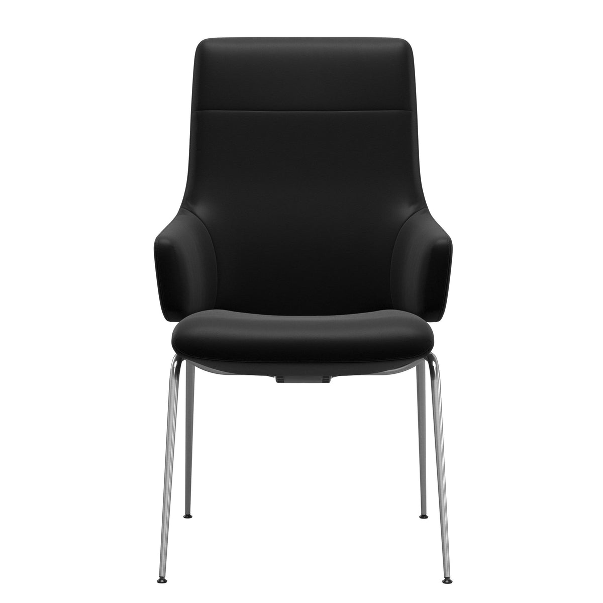 Stressless Chilli spisebordsstol m. armlæn - D300 stel høj ryg i Batick Black