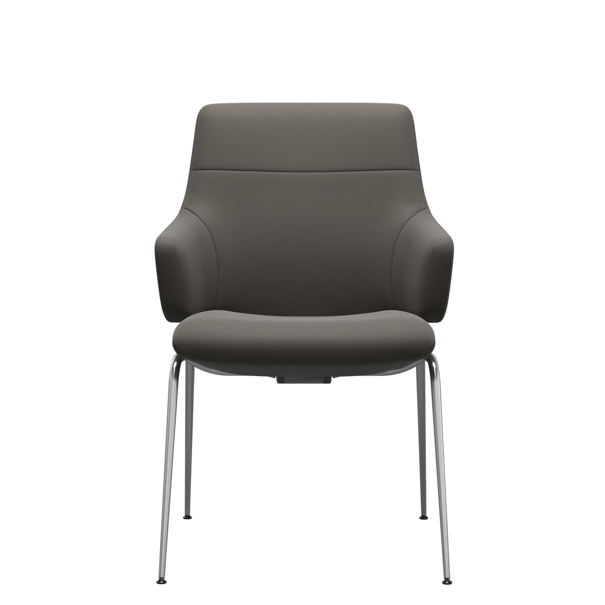 Stressless Chilli spisebordsstol m. armlæn - D300 stel lav ryg i Paloma Metal Grey