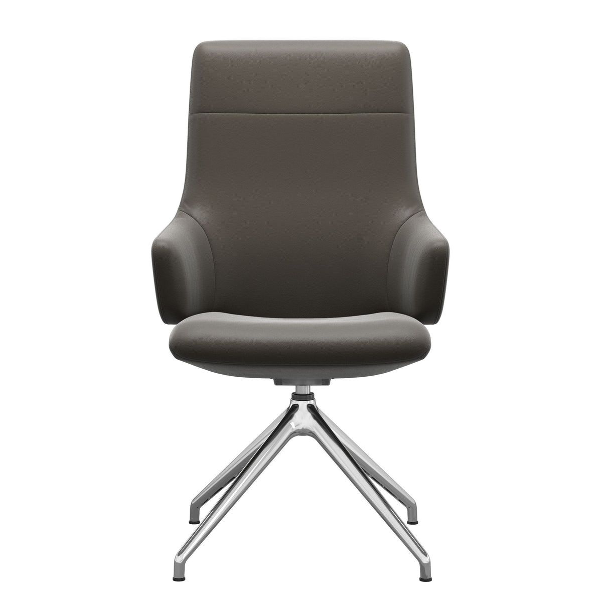 Stressless Chilli spisebordsstol m. armlæn - D350 drejestel høj ryg i Paloma Metal Grey