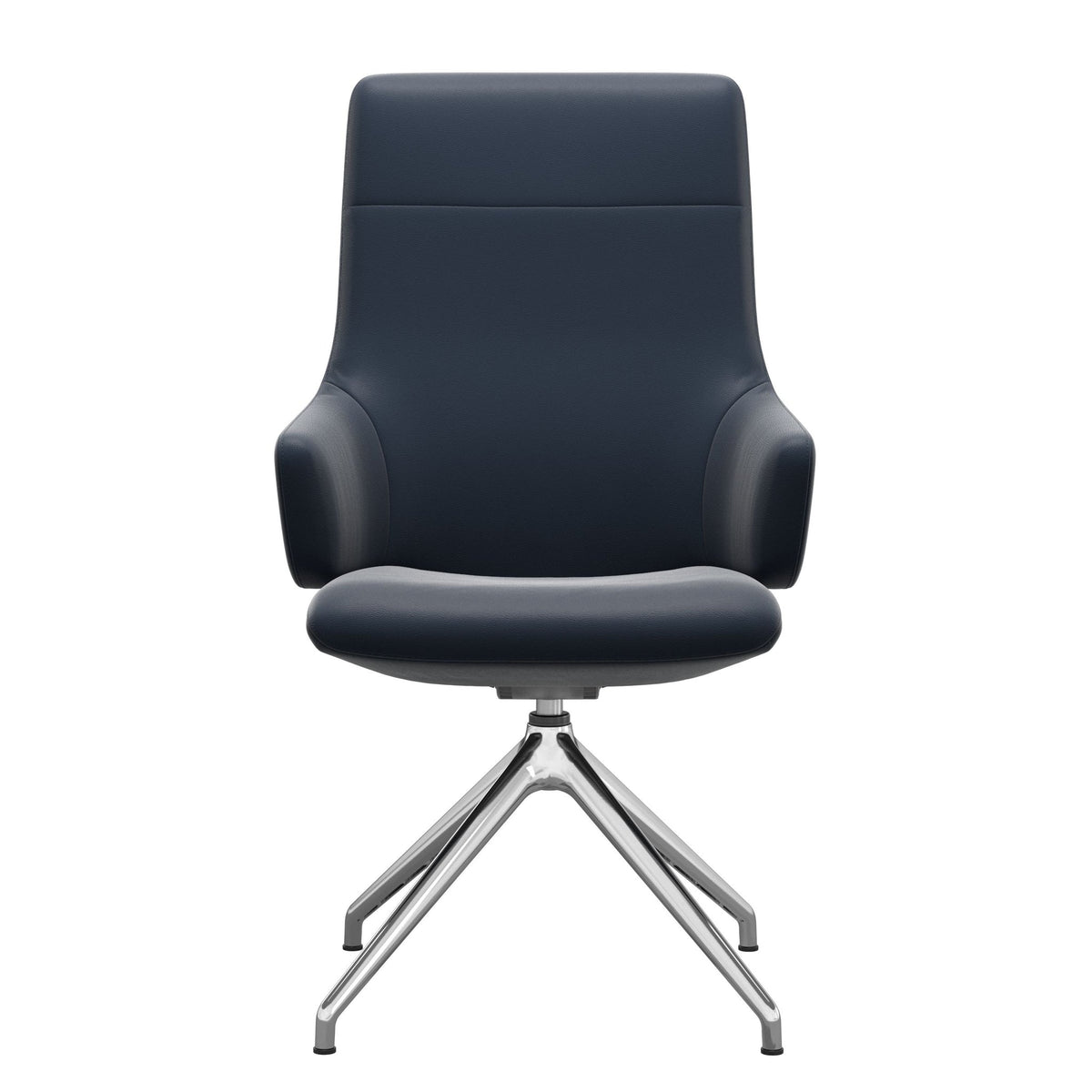 Stressless Chilli spisebordsstol m. armlæn - D350 drejestel høj ryg i Paloma Oxford Blue