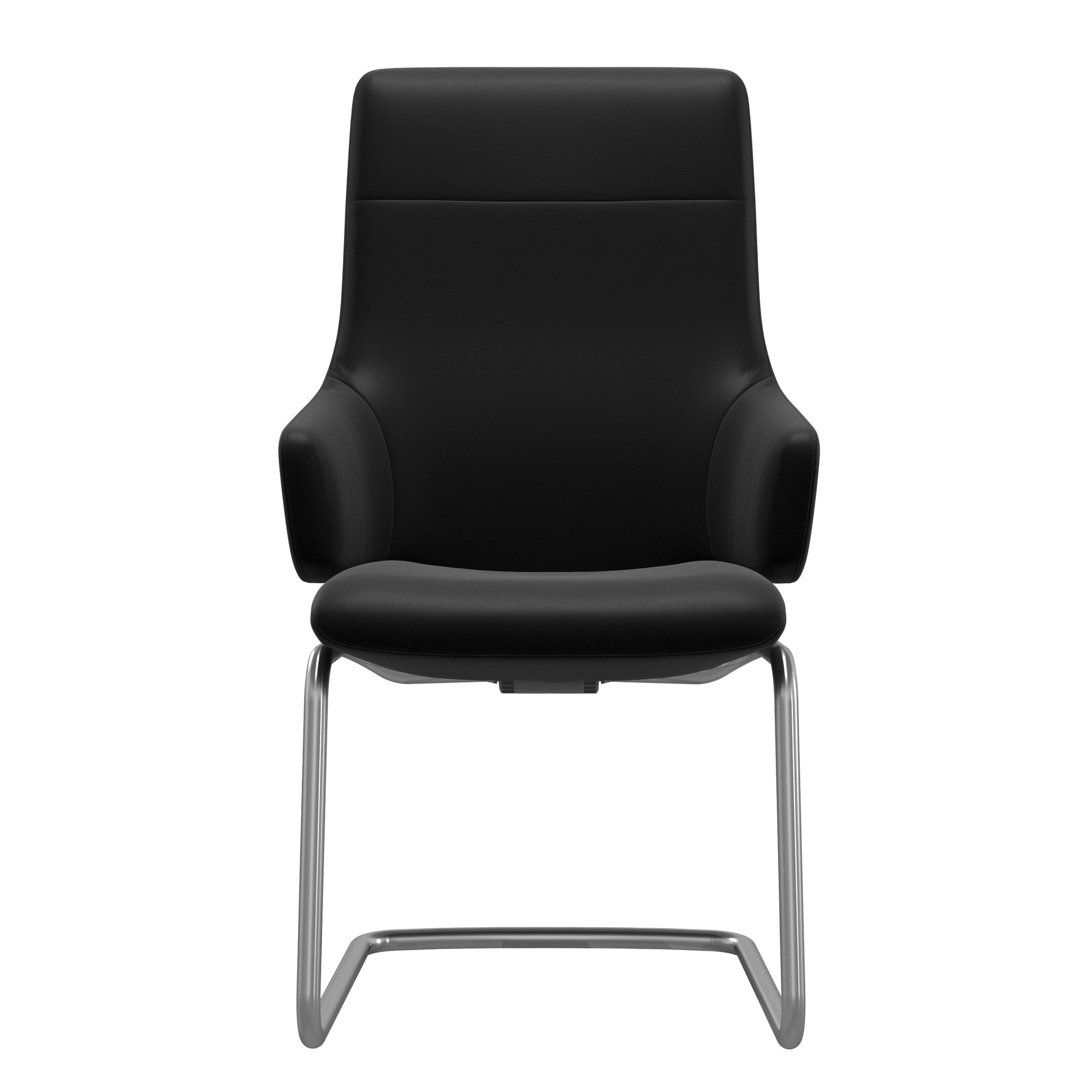 Stressless Chilli spisebordsstol m. armlæn - D400 stel høj ryg i Batick Black