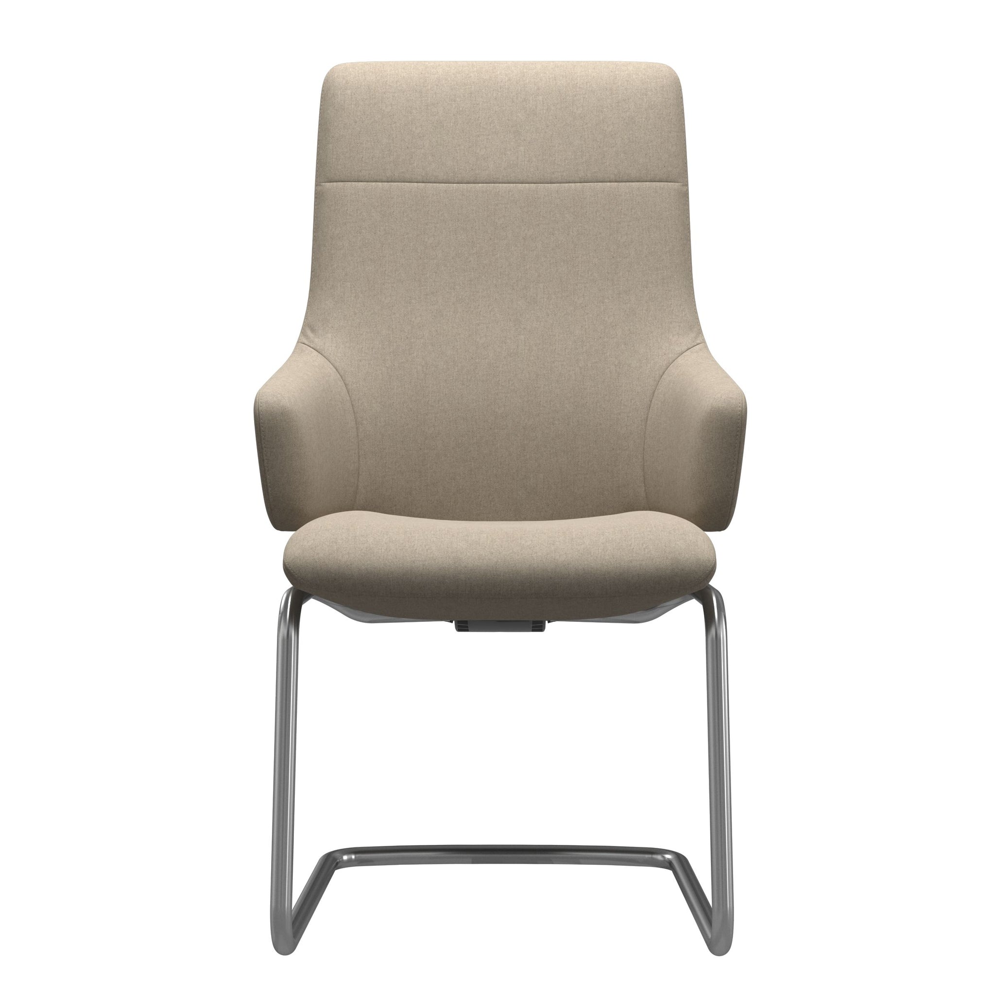 Stressless Chilli spisebordsstol m. armlæn - D400 stel høj ryg i Calido Light Beige