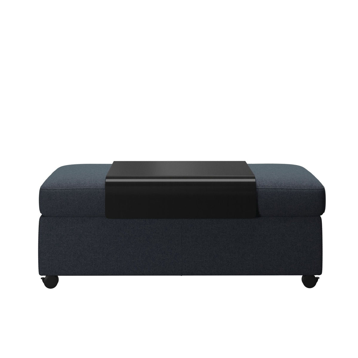 Stressless Dobbelt puf med sort plade i Calido stof Blue