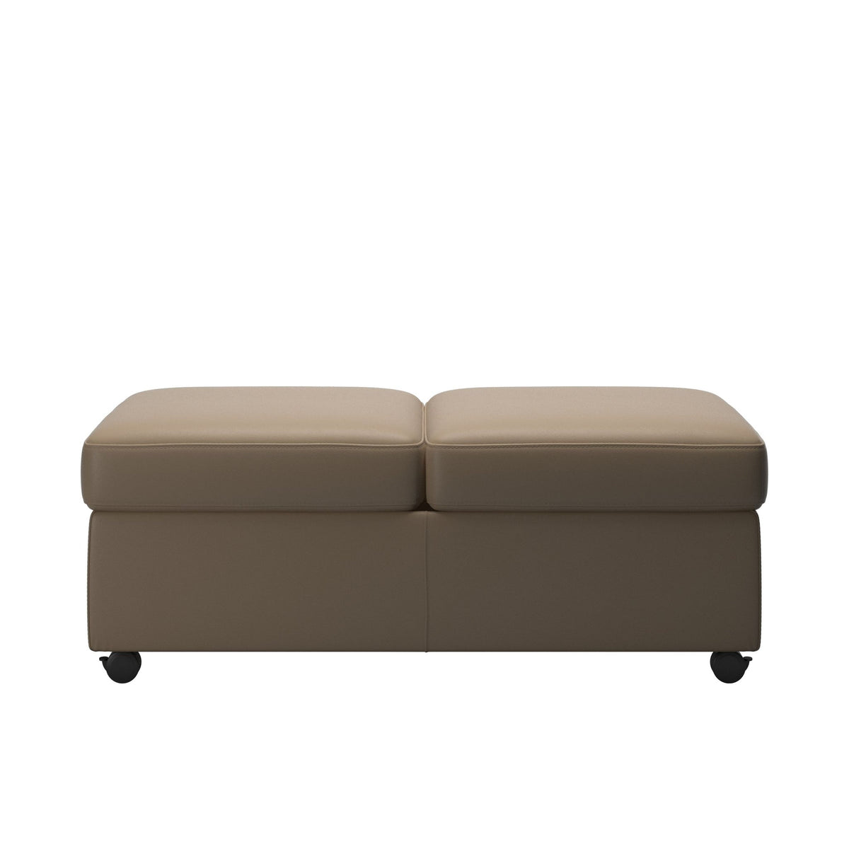 Stressless Dobbelt puf uden plade i Paloma okselæder Beige