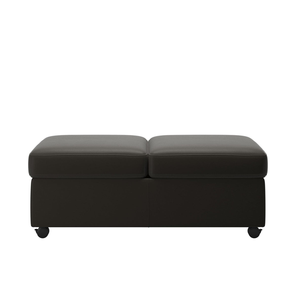 Stressless Dobbelt puf uden plade i Paloma okselæder Metal Grey