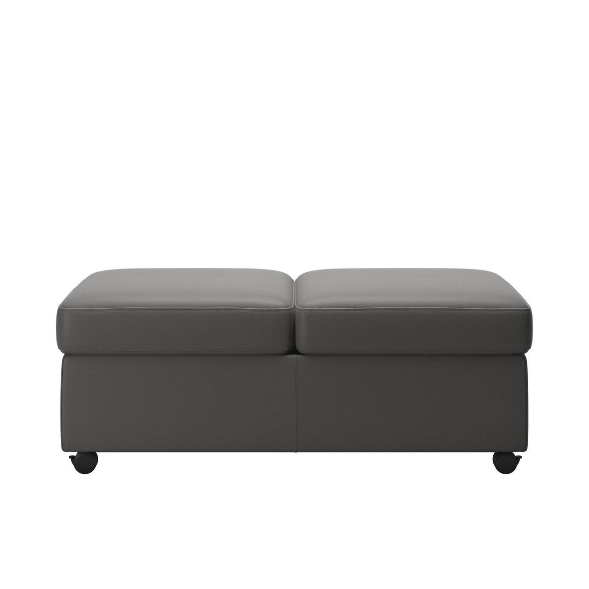 Stressless Dobbelt puf uden plade i Paloma okselæder Silver Grey