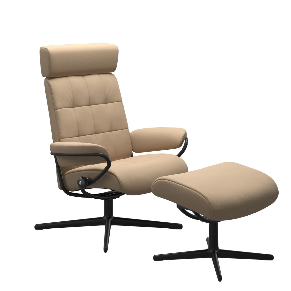 Stressless London Cross lænestol med nakkestøtte i Paloma Beige
