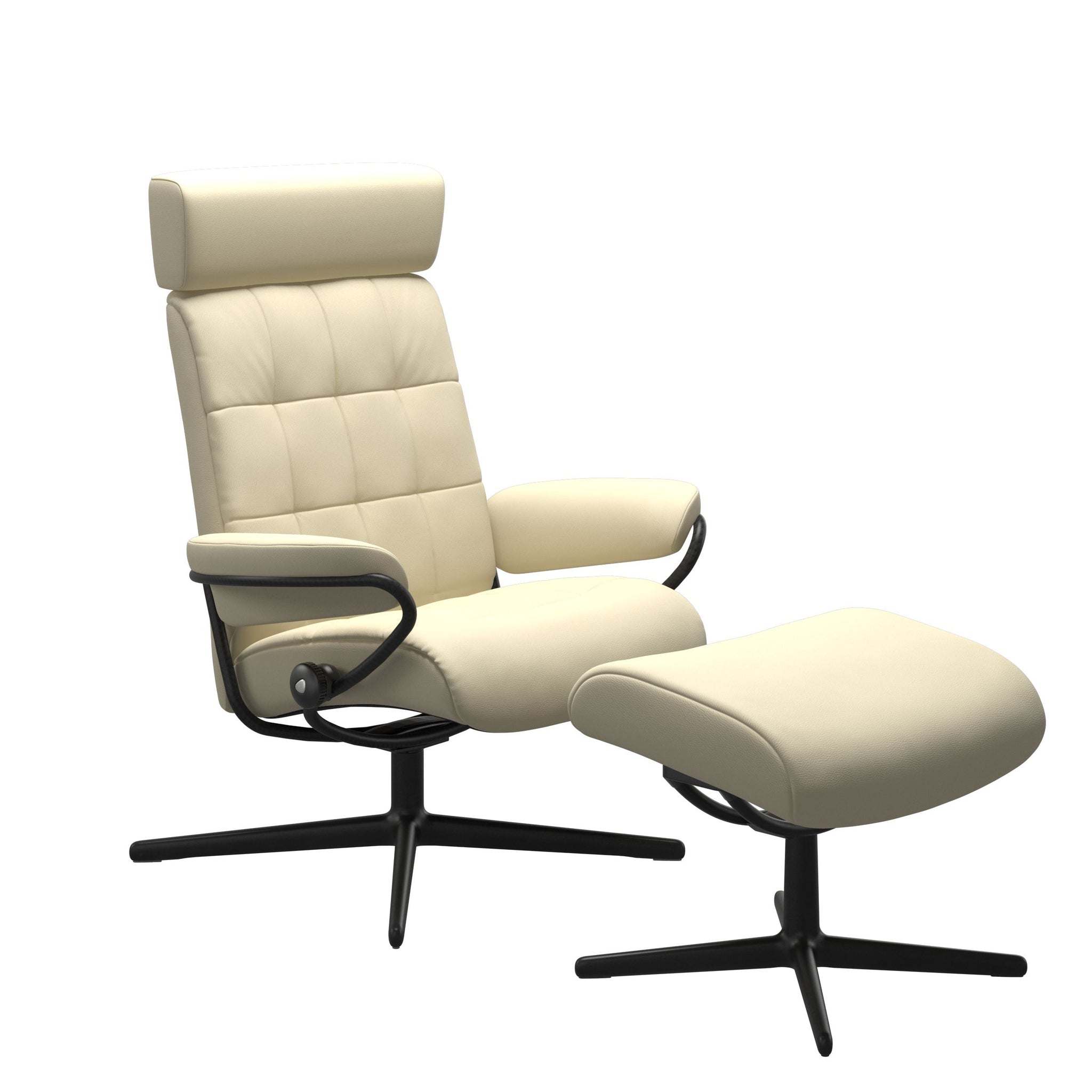 Stressless London Cross lænestol med nakkestøtte i Paloma Vanilla