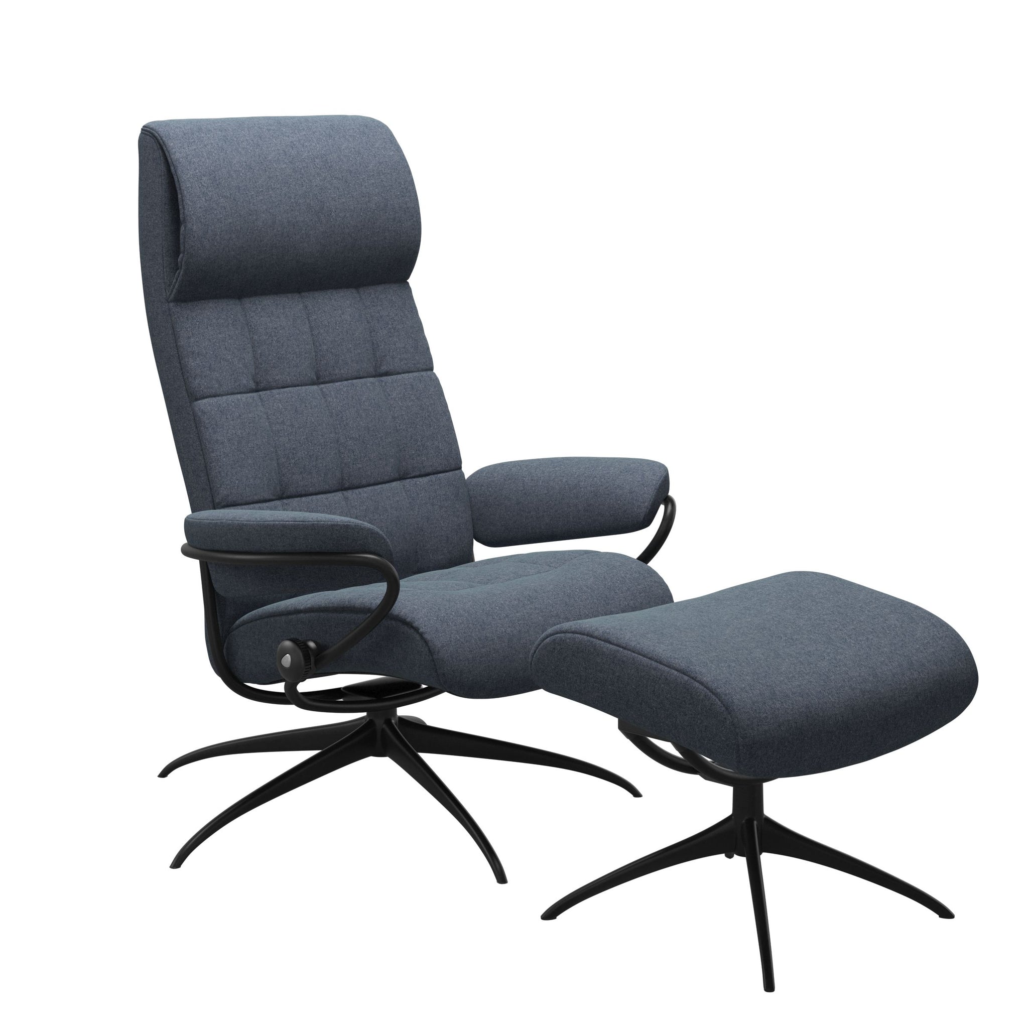 Stressless London Starbase lænestol høj ryg i Calido Blue