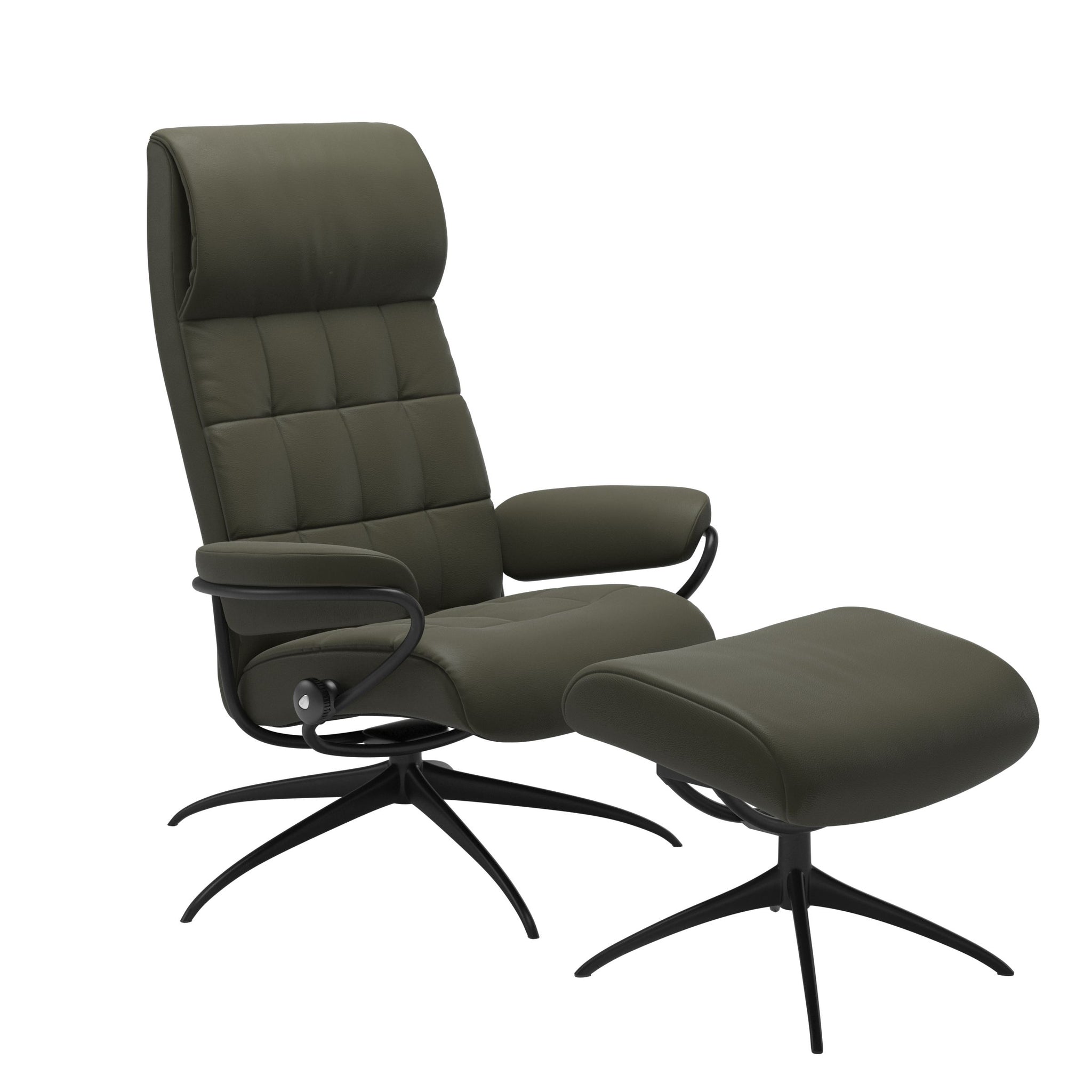Stressless London Starbase lænestol høj ryg i Paloma Dark Olive