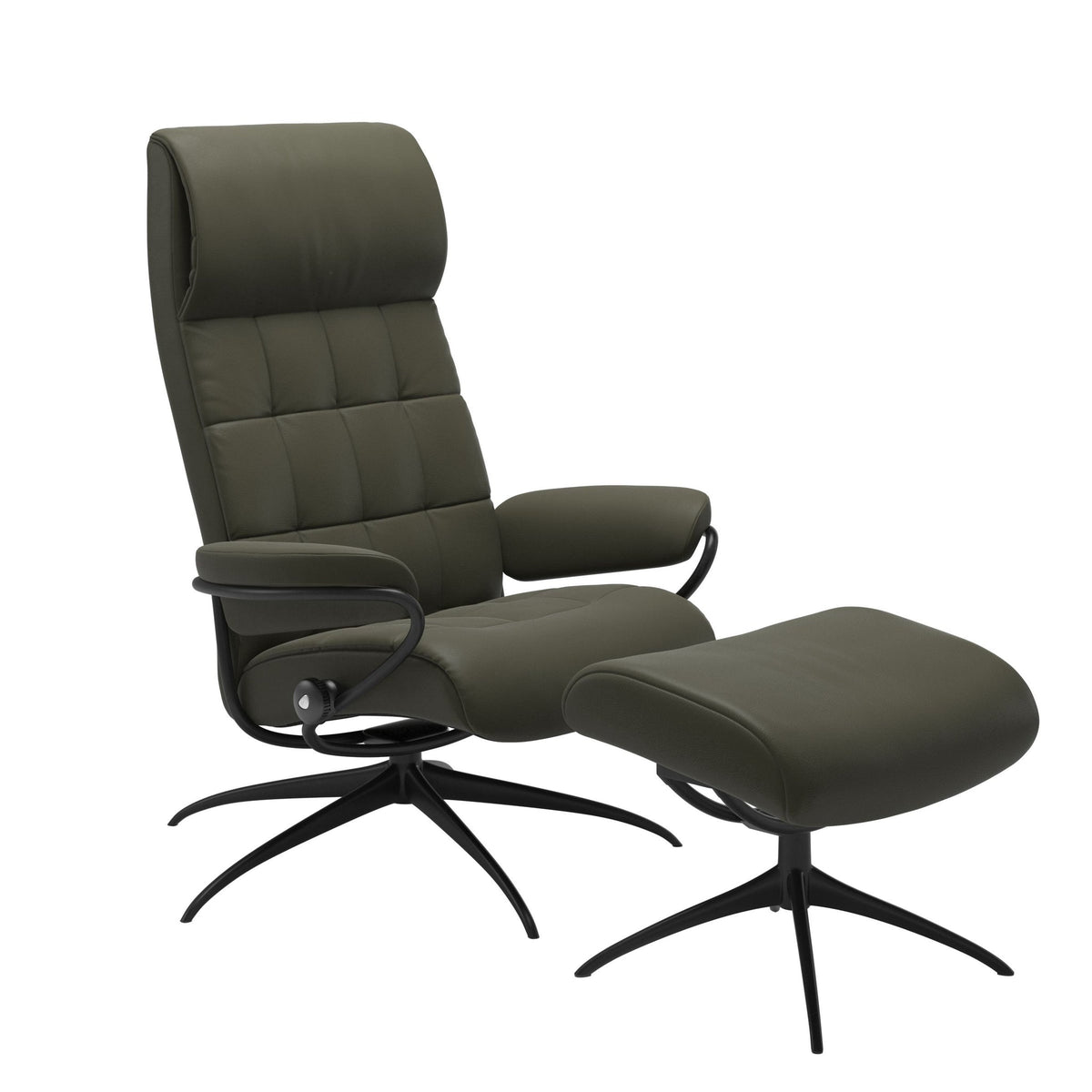 Stressless London Starbase lænestol høj ryg i Paloma Dark Olive