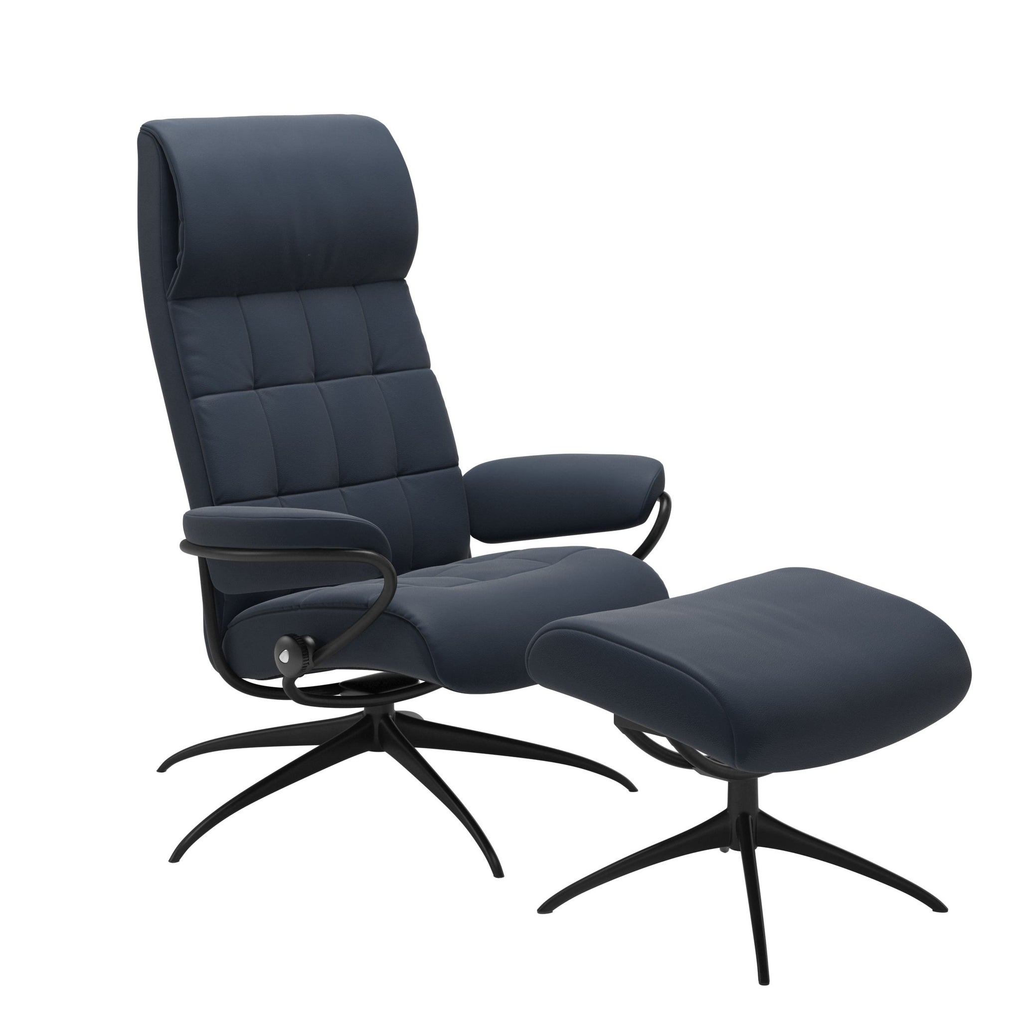 Stressless London Starbase lænestol høj ryg i Paloma Oxford Blue