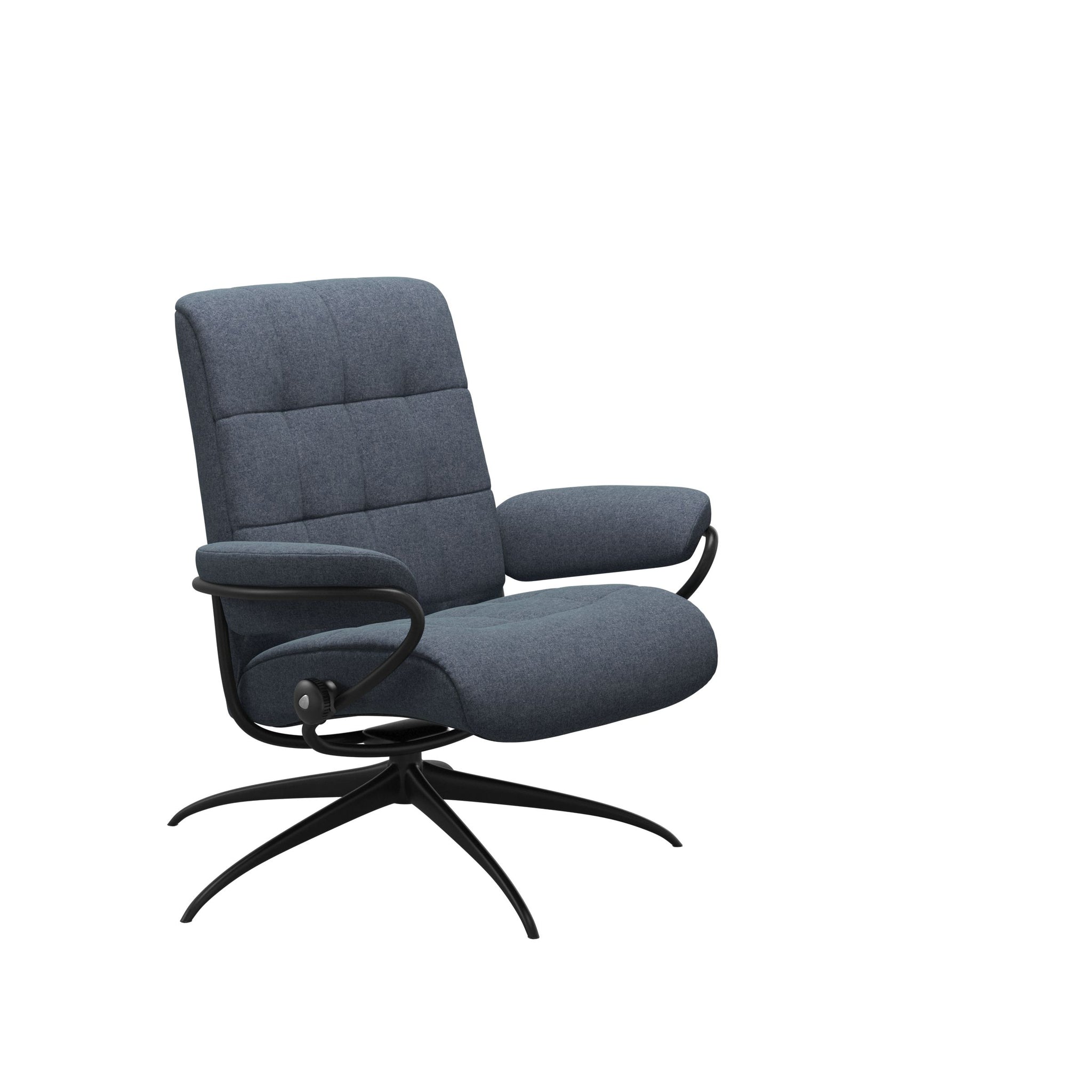 Stressless London Starbase lænestol lav ryg i Calido Blue