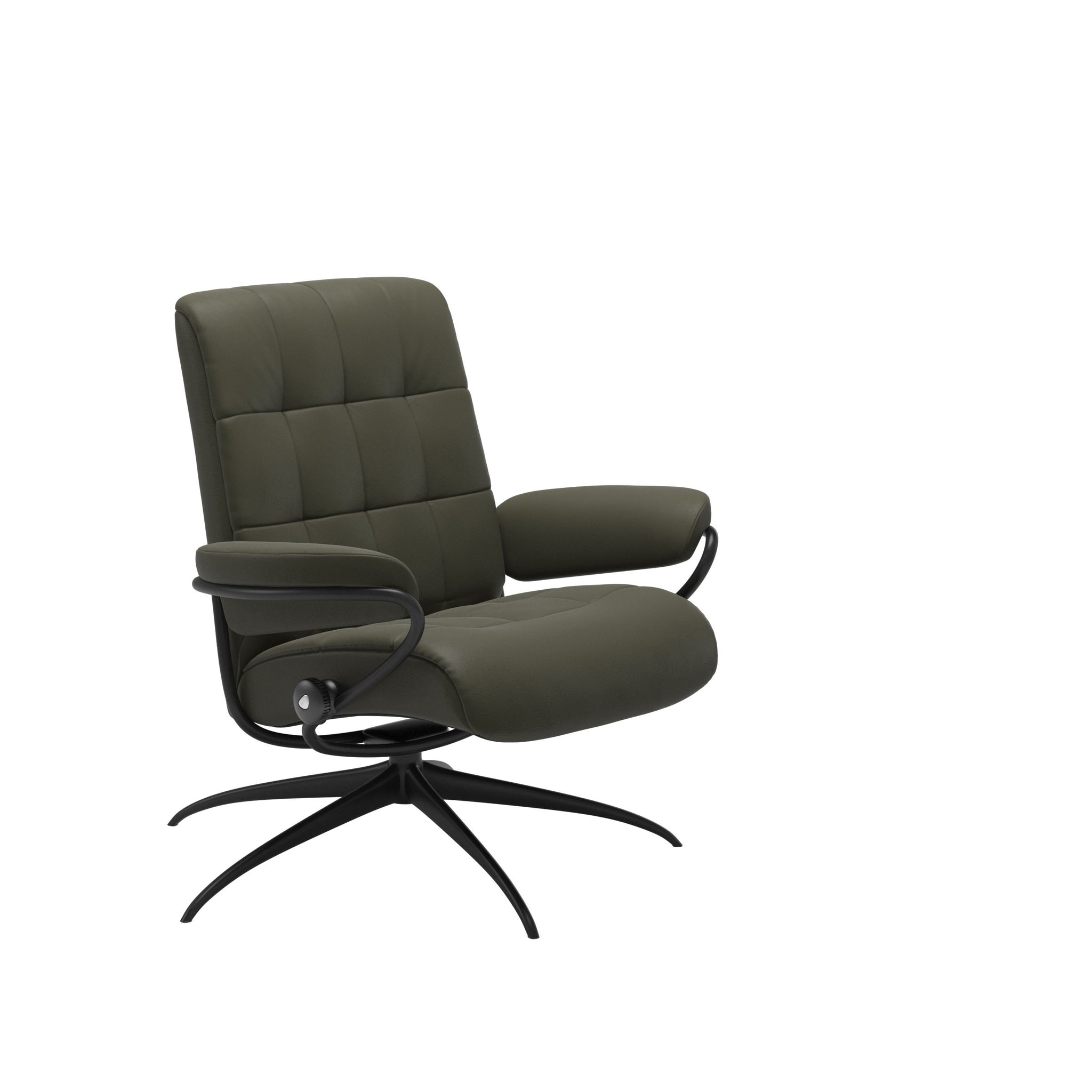 Stressless London Starbase lænestol lav ryg i Paloma Dark Olive