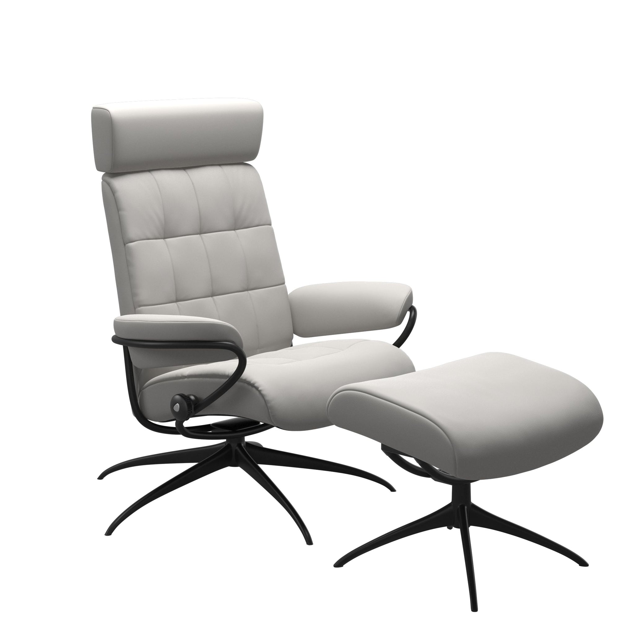 Stressless London Starbase lænestol med nakkestøtte i Batick Platinum Grey