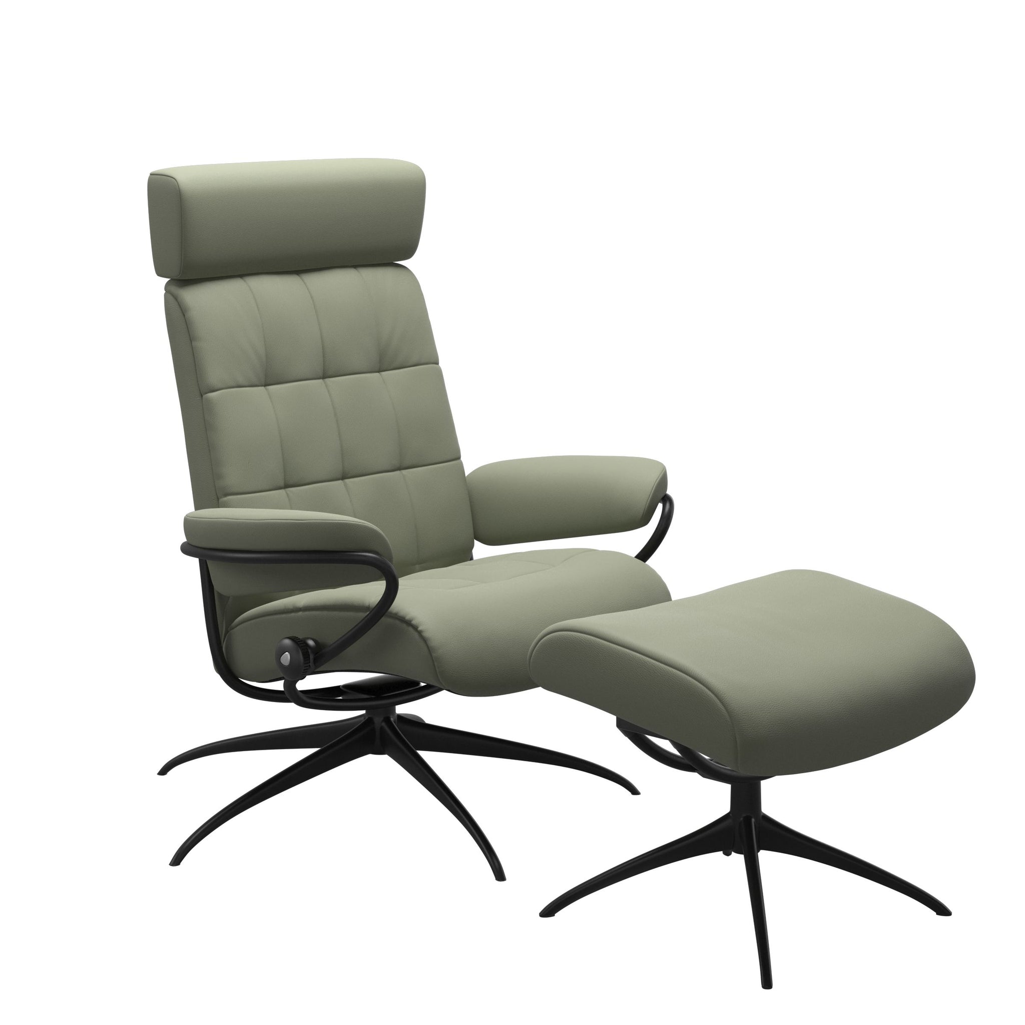 Stressless London Starbase lænestol med nakkestøtte i Paloma Shadow Green