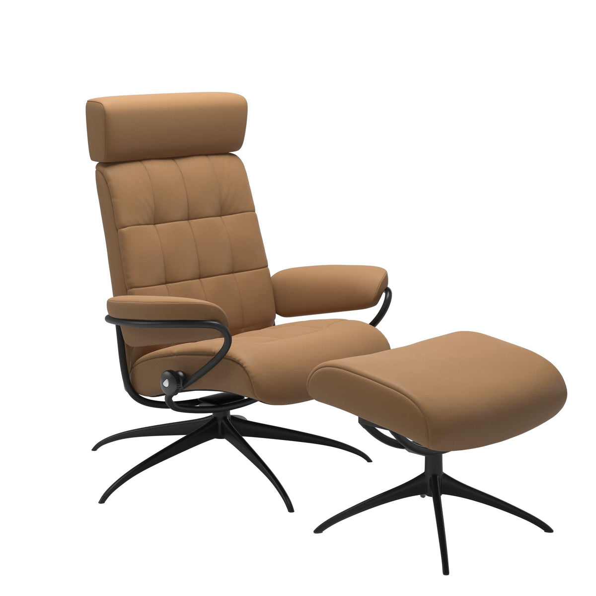 Stressless London Starbase lænestol med nakkestøtte i Paloma Taupe