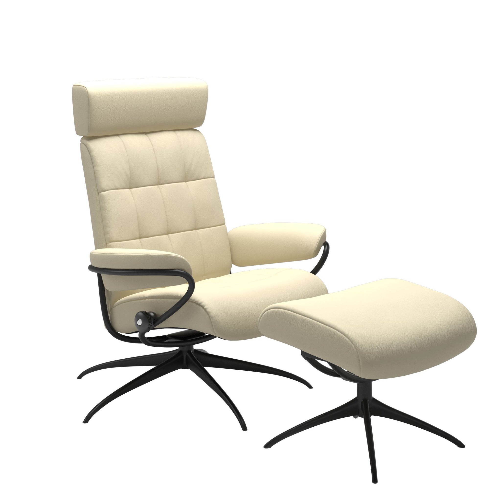 Stressless London Starbase lænestol med nakkestøtte i Paloma Vanilla