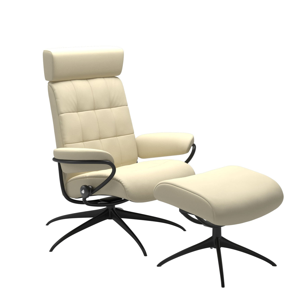 Stressless London Starbase lænestol med nakkestøtte i Paloma Vanilla