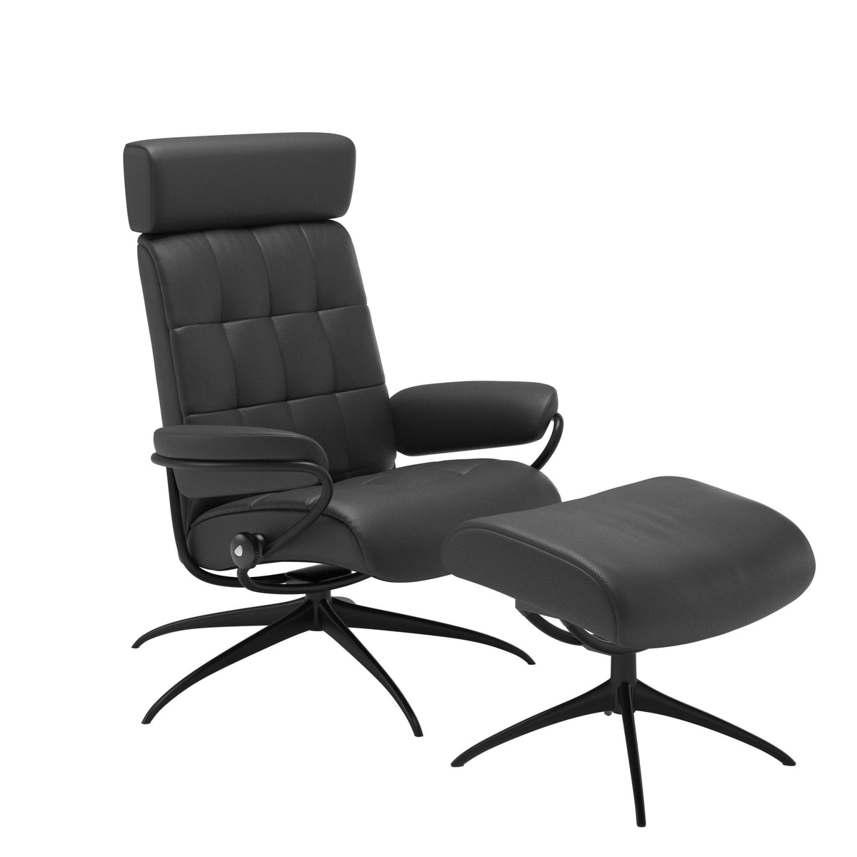 Stressless London Starbase lænestol med nakkestøtte i Velaro Anthracite