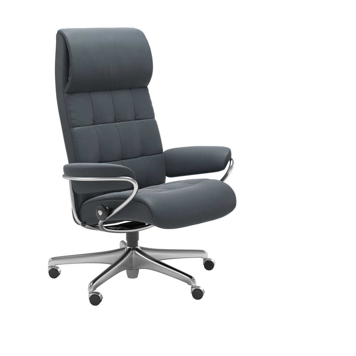 Stressless London kontorstol høj ryg i Batick Atlantic Blue