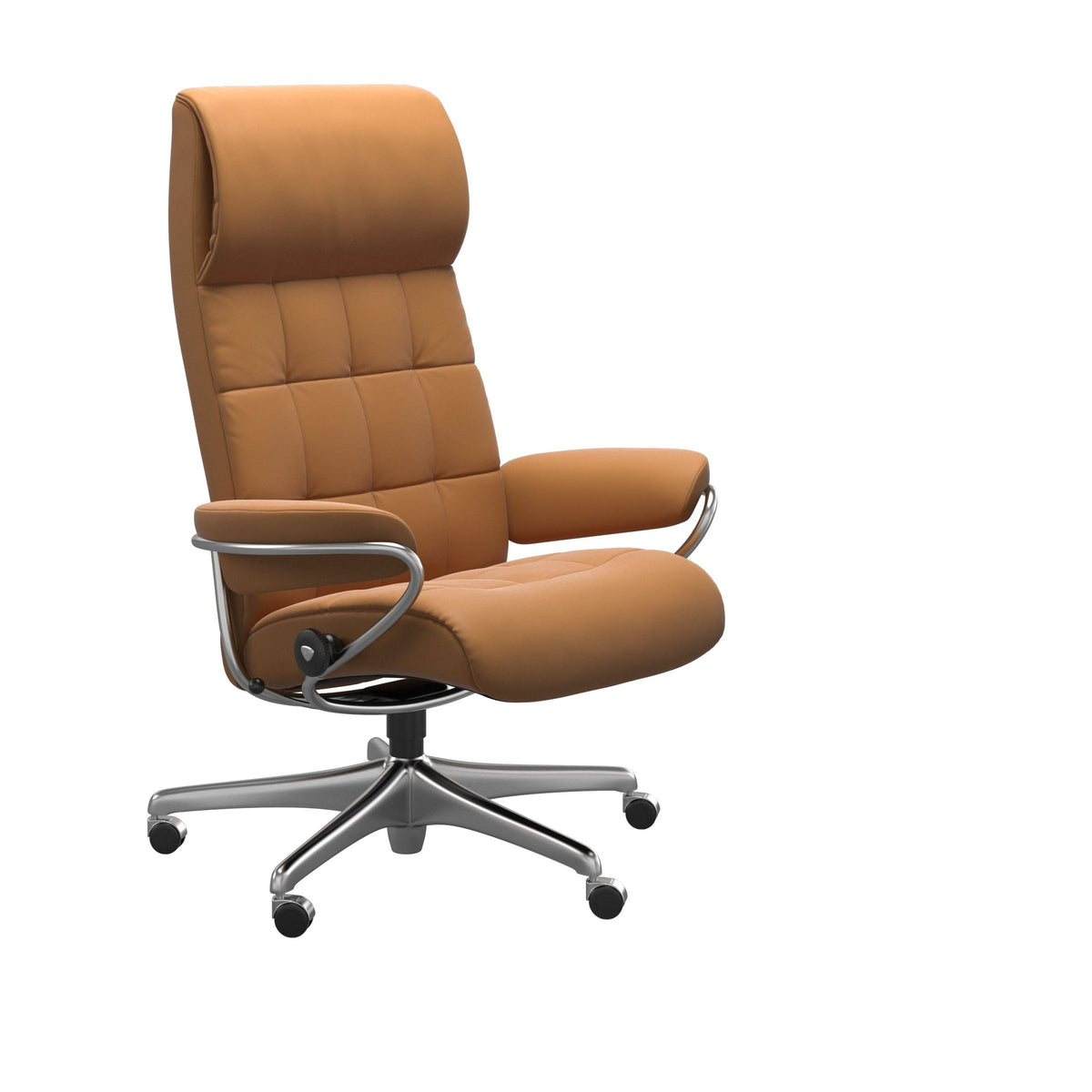 Stressless London kontorstol høj ryg i Batick New Caramel