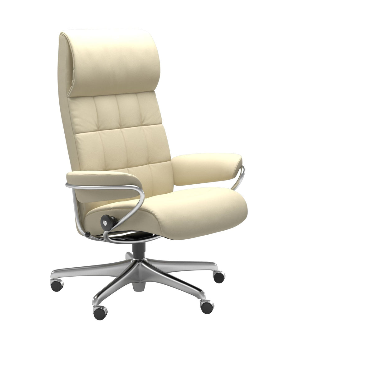 Stressless London kontorstol høj ryg i Paloma Vanilla