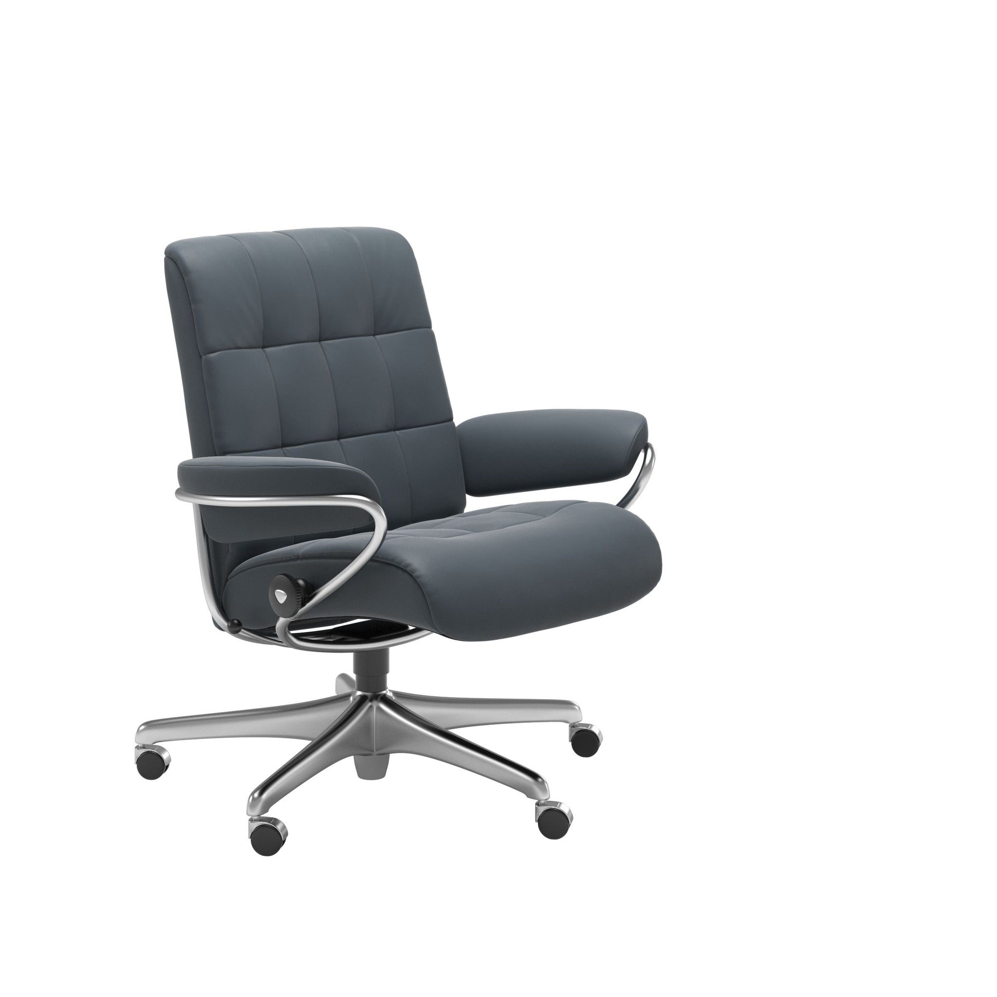 Stressless London kontorstol lav ryg i Batick Atlantic Blue