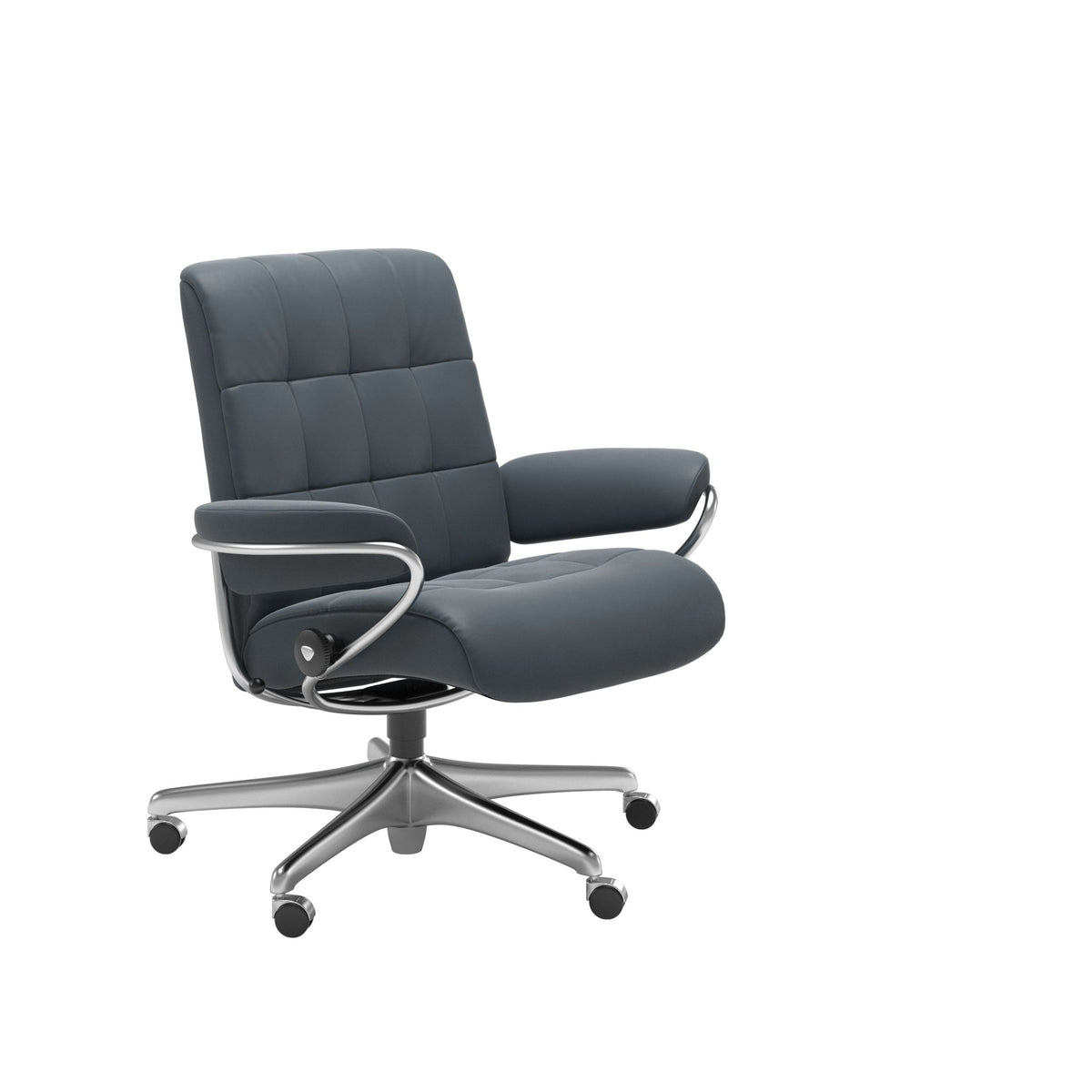Stressless London kontorstol lav ryg i Batick Atlantic Blue
