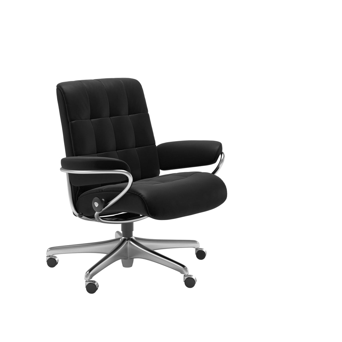 Stressless London kontorstol lav ryg i Batick Black