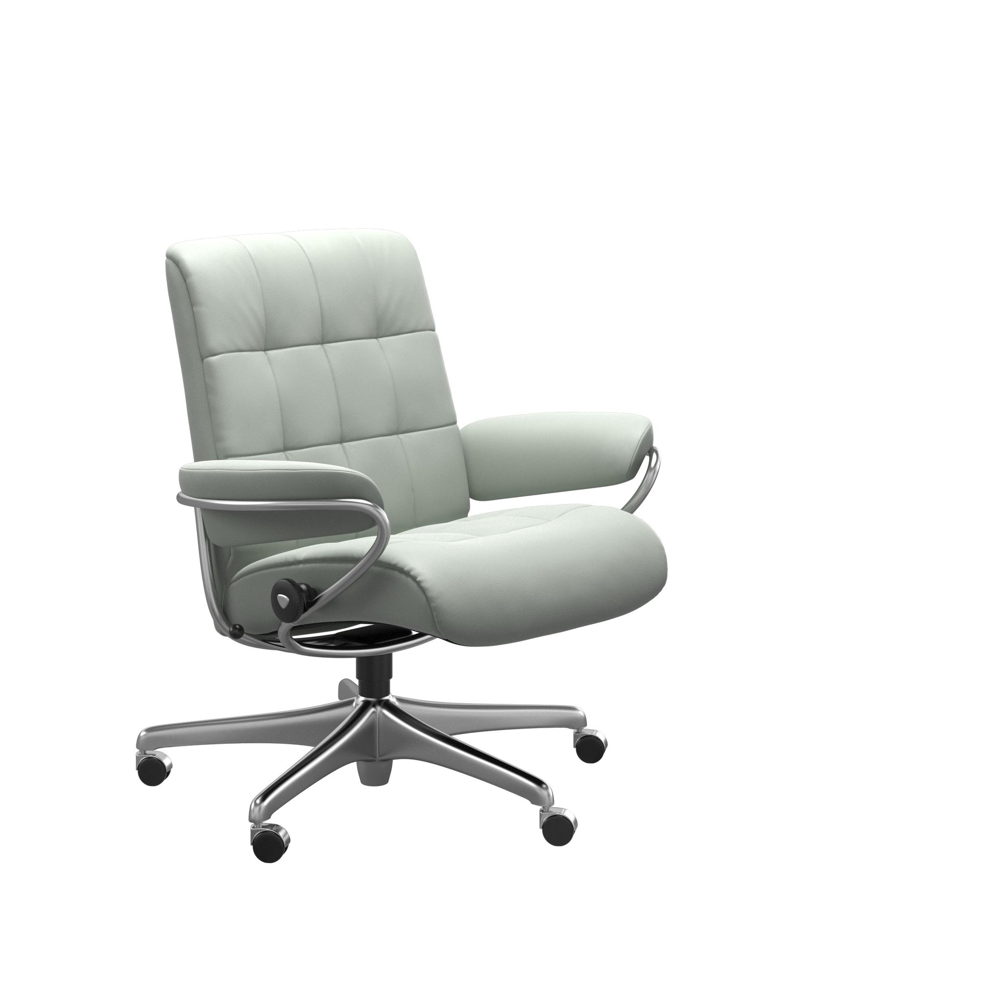 Stressless London kontorstol lav ryg i Paloma Breezy Blue